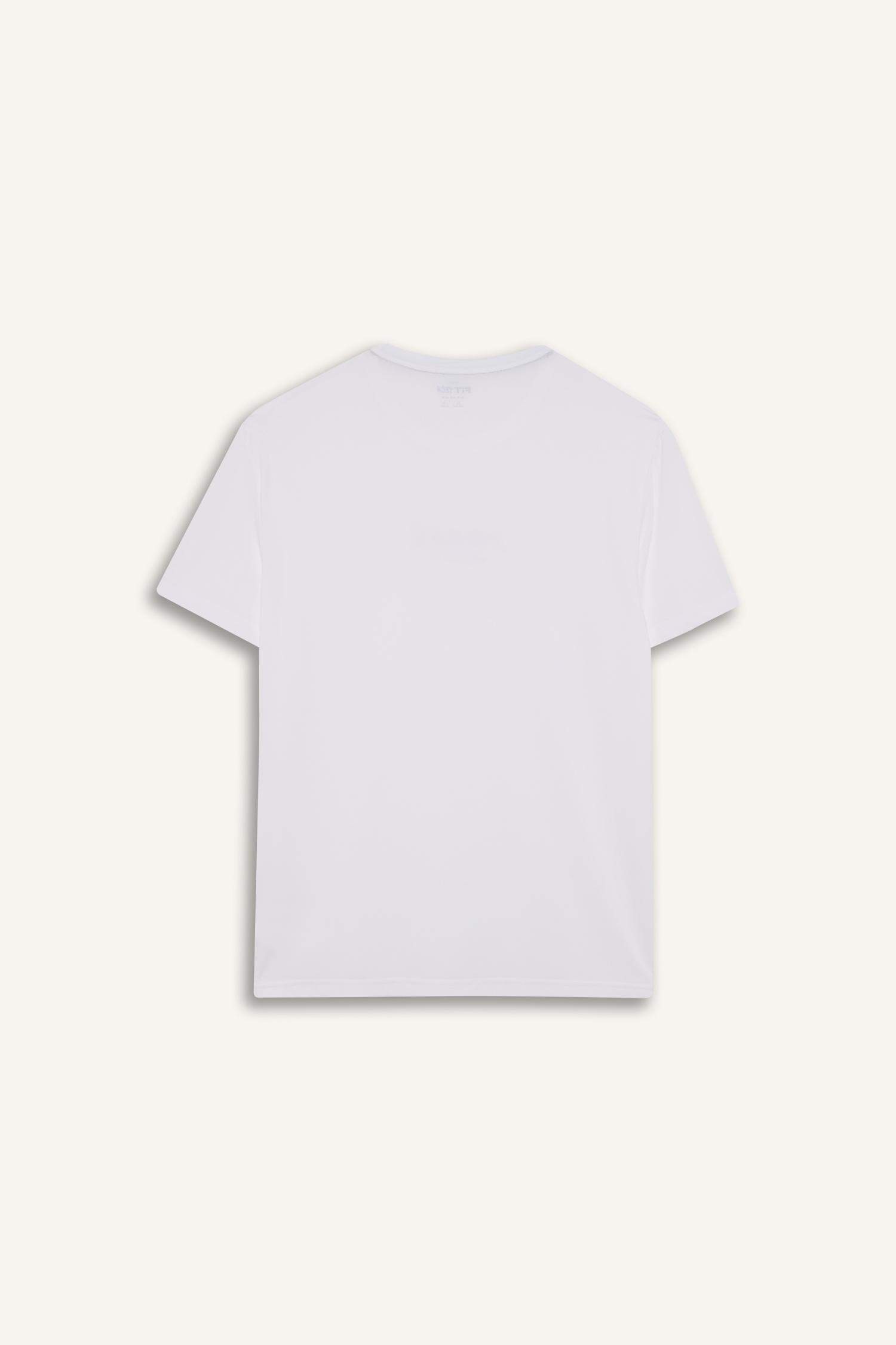 дөңгелек жаға басып шығарылған Футболка