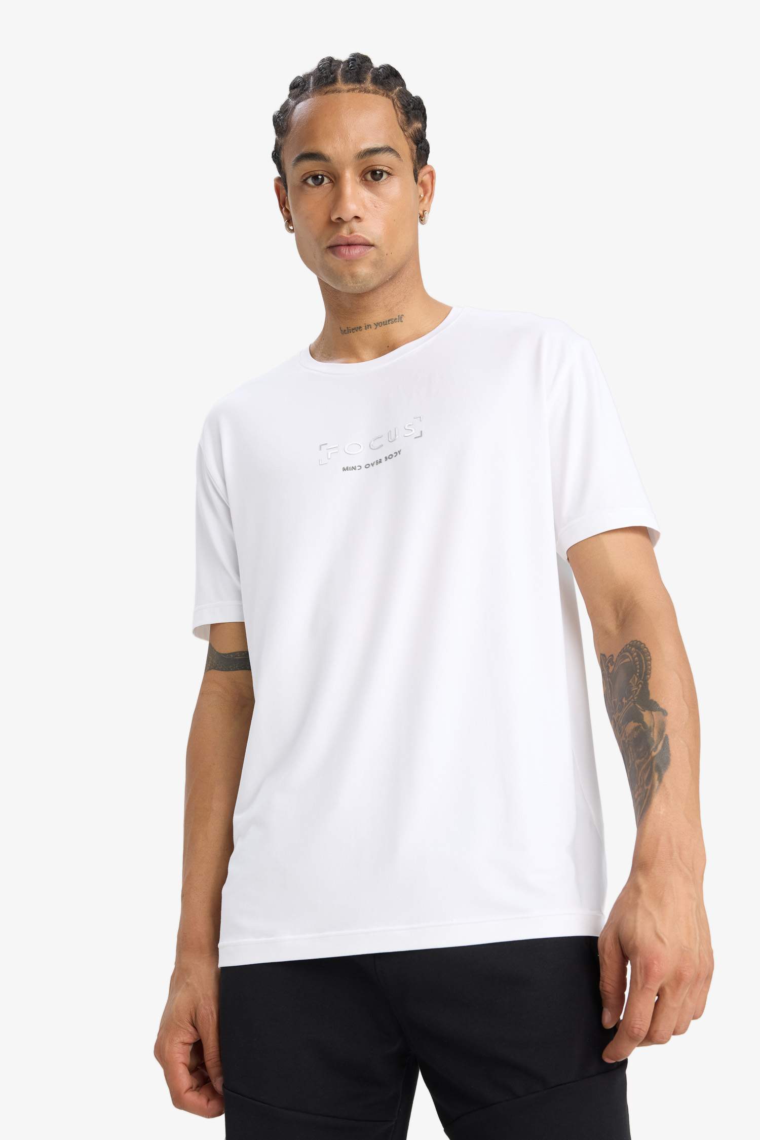 DeFactoFit Standard Fit Crew Neck Printed Sports T-Shirt