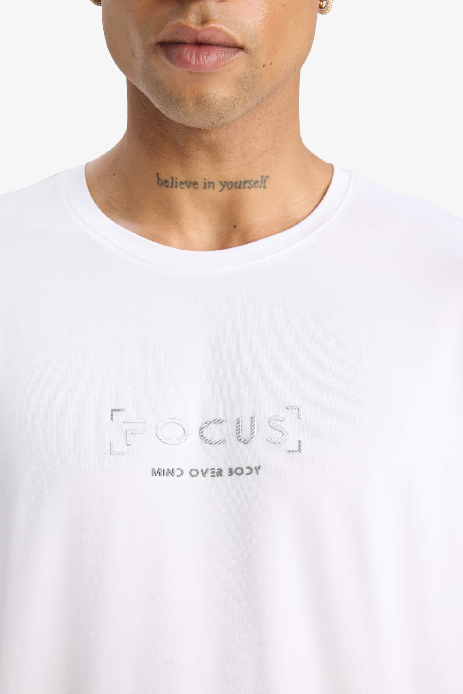 DeFactoFit Standard Fit Crew Neck Printed Sports T-Shirt