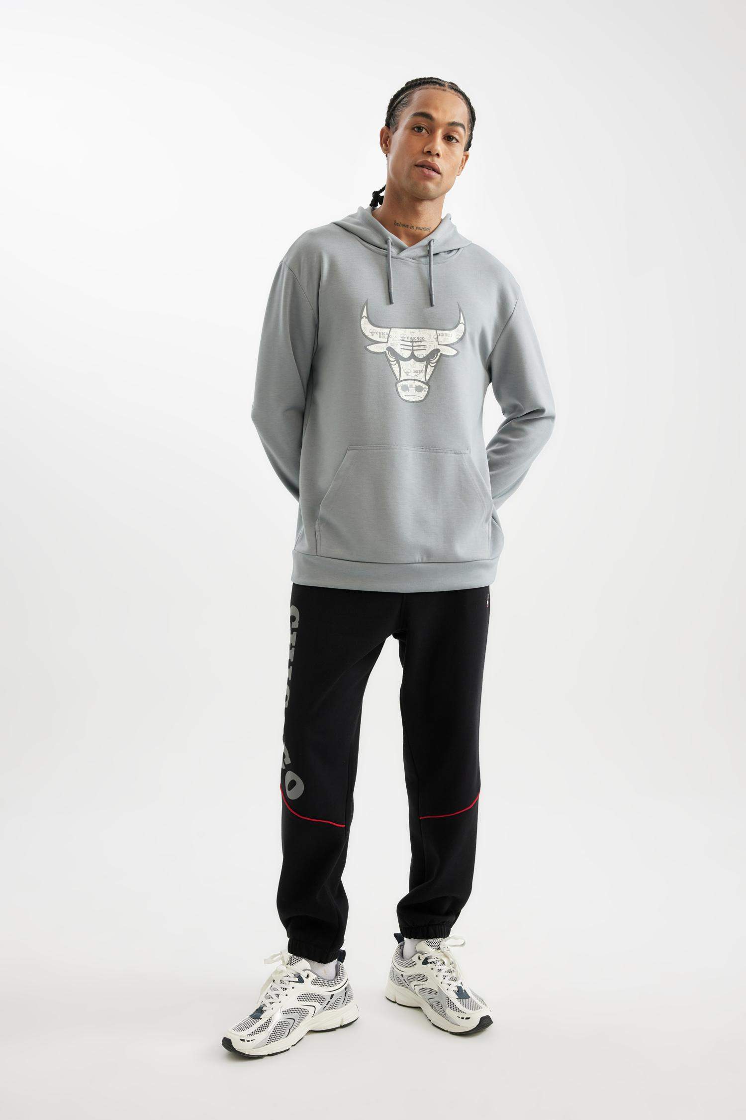 DeFactoFit NBA Chicago Bulls Jogger Eşofman Altı Standart Fit Cepli Düz Paça