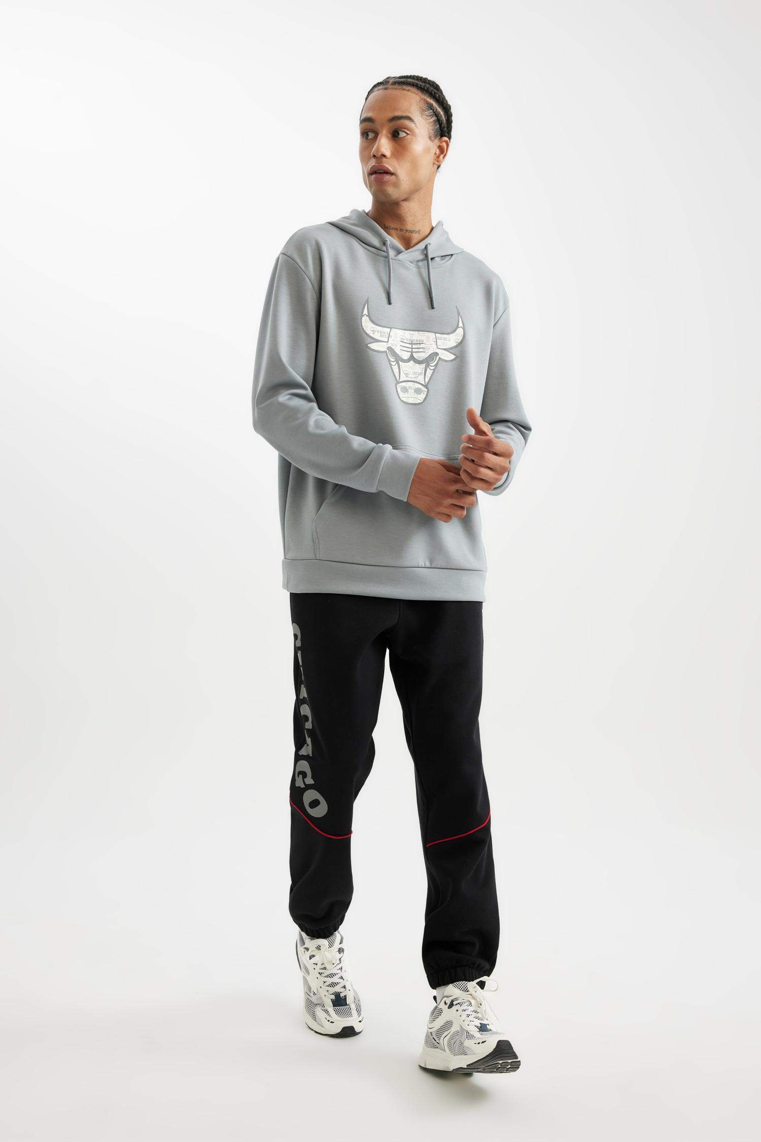 DeFactoFit NBA Chicago Bulls Jogger Eşofman Altı Standart Fit Cepli Düz Paça