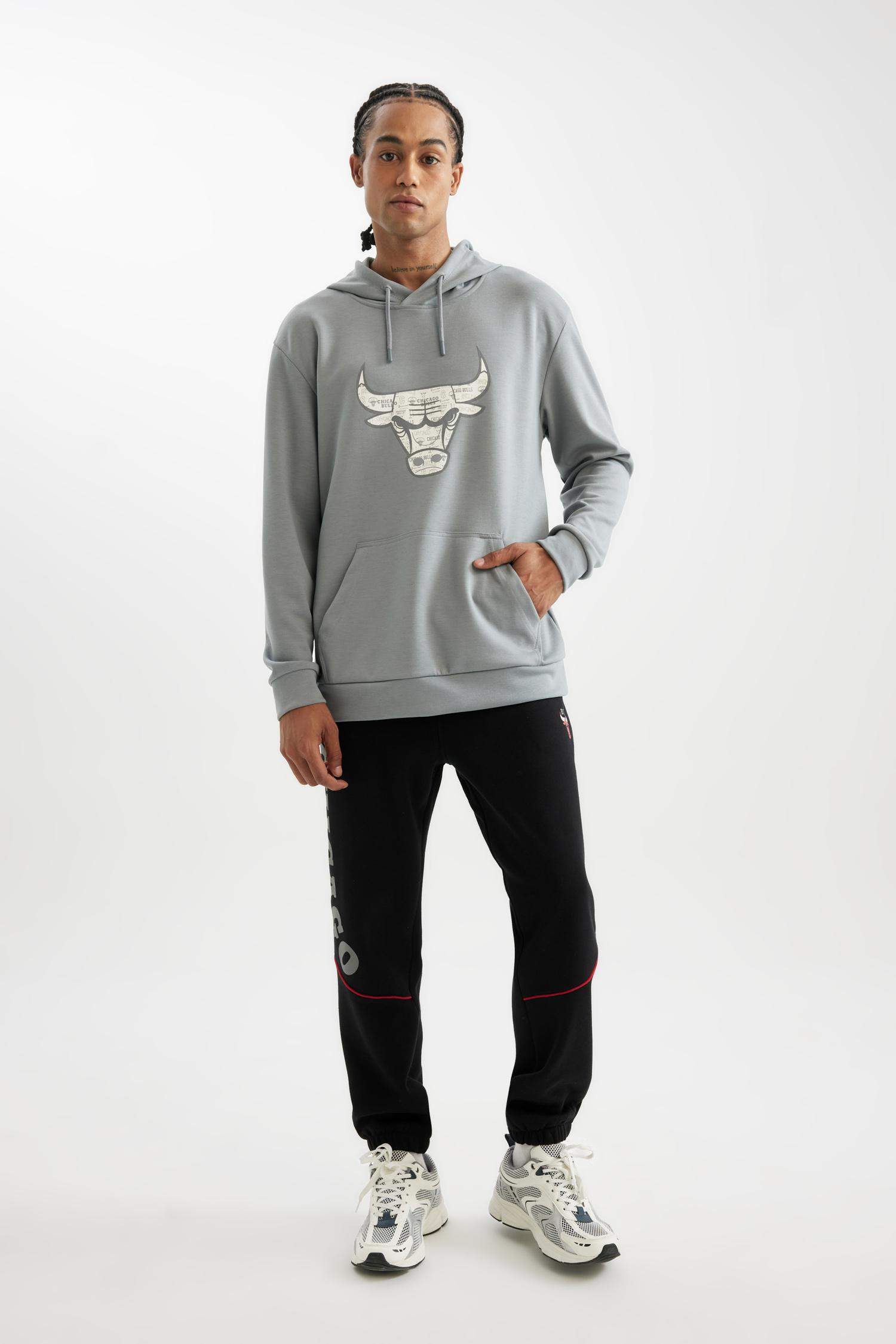 DeFactoFit NBA Chicago Bulls Jogger Eşofman Altı Standart Fit Cepli Düz Paça