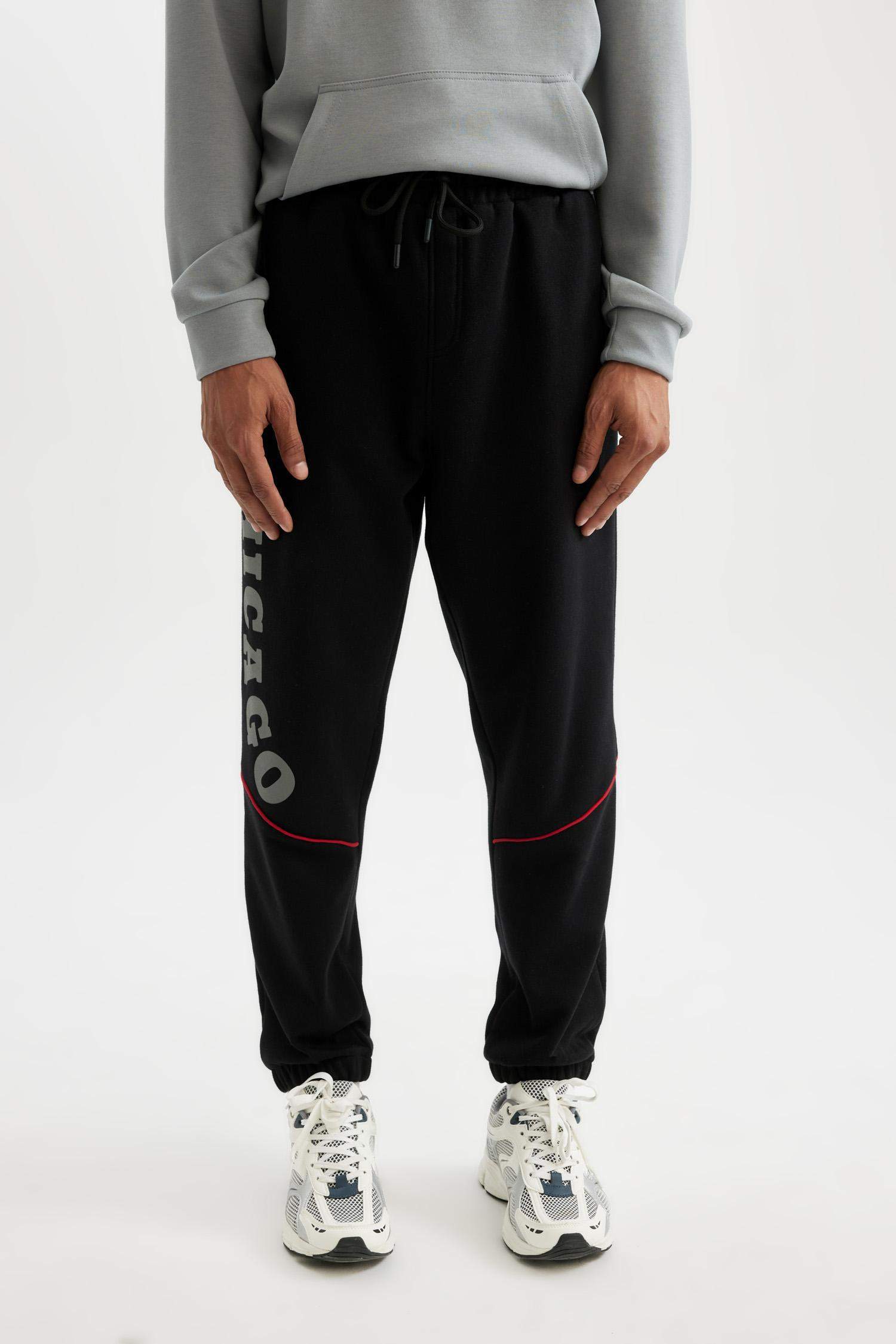DeFactoFit NBA Chicago Bulls Jogger Eşofman Altı Standart Fit Cepli Düz Paça