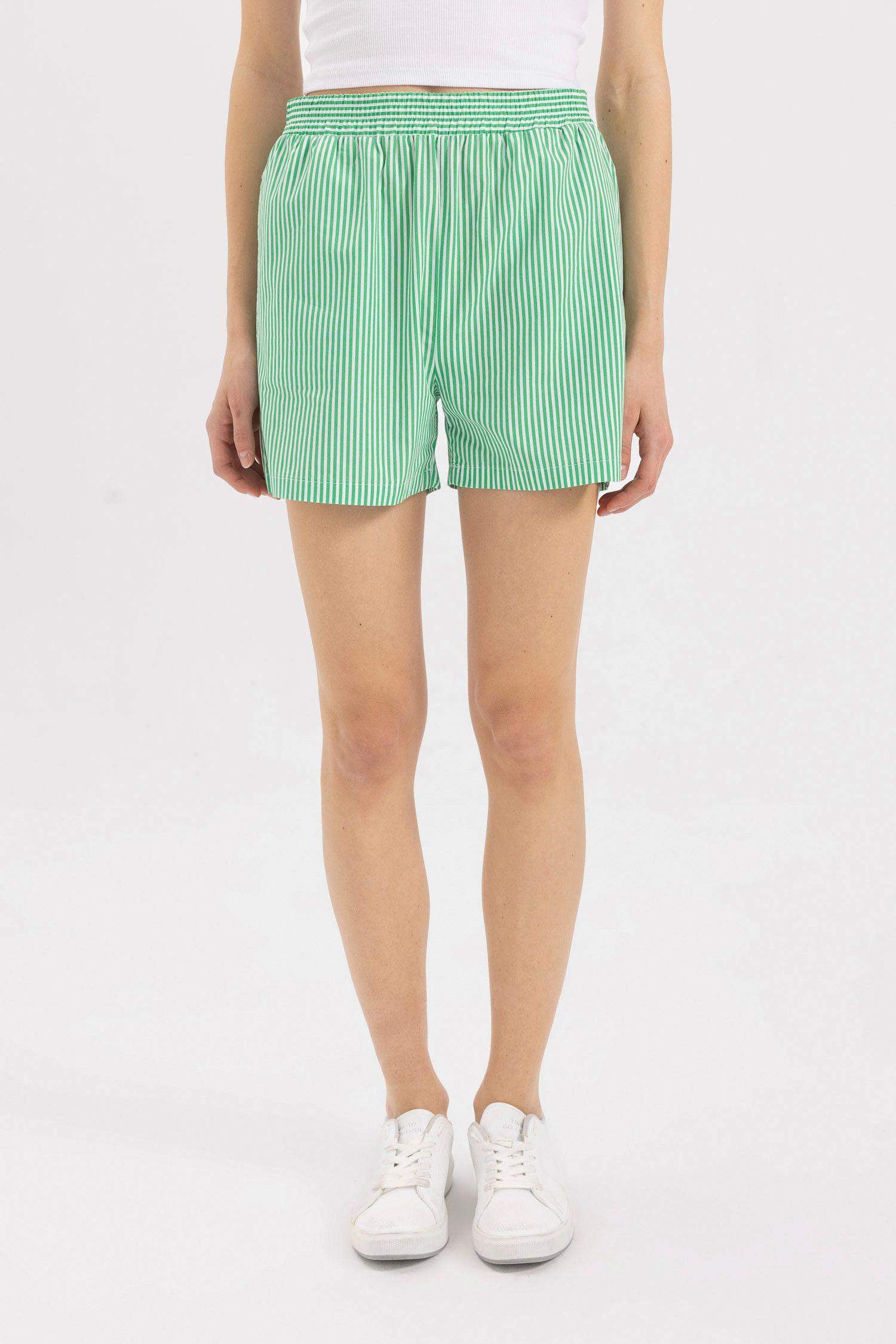 Short Taille haute en Popeline