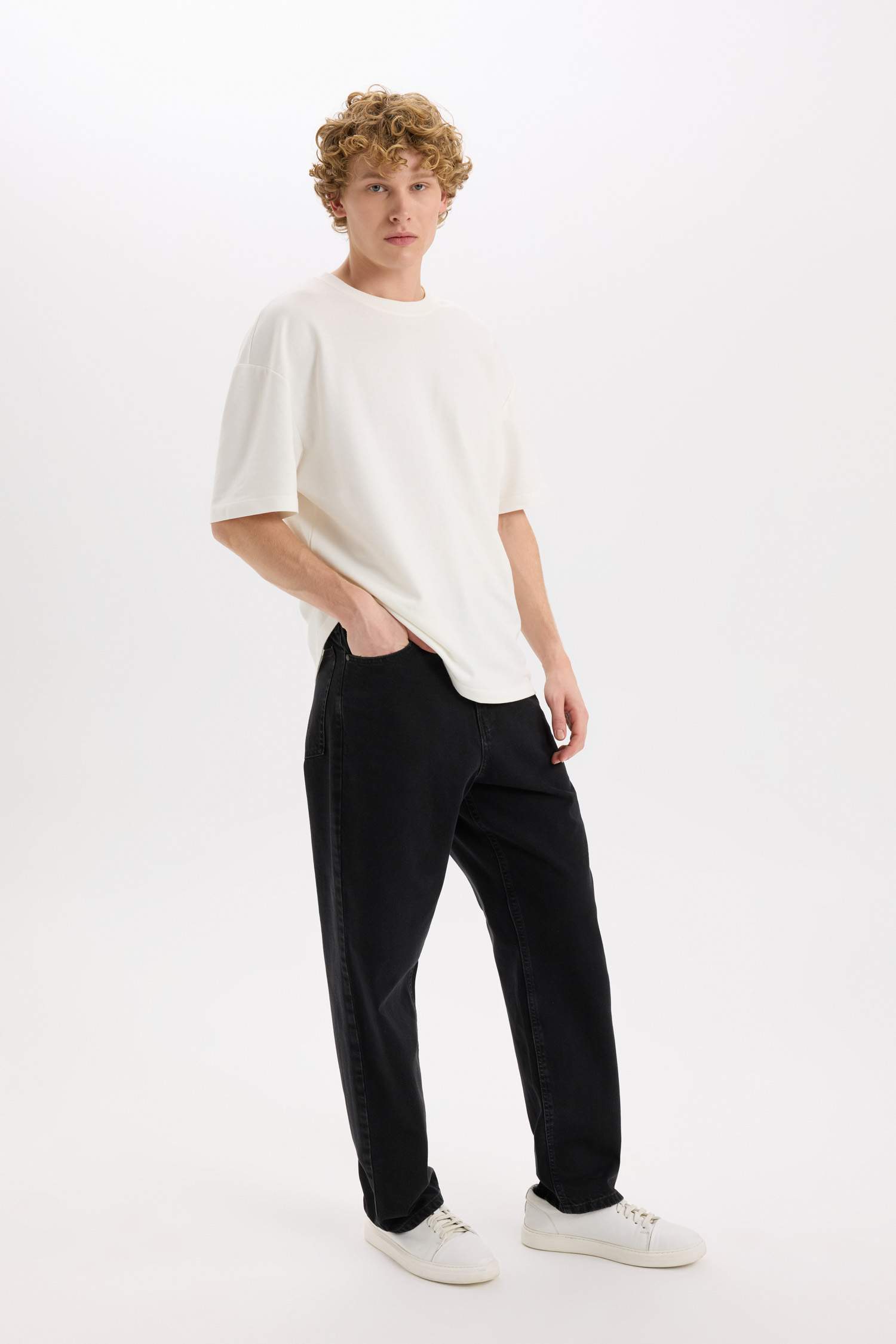 багги деним кең етек Шалбар