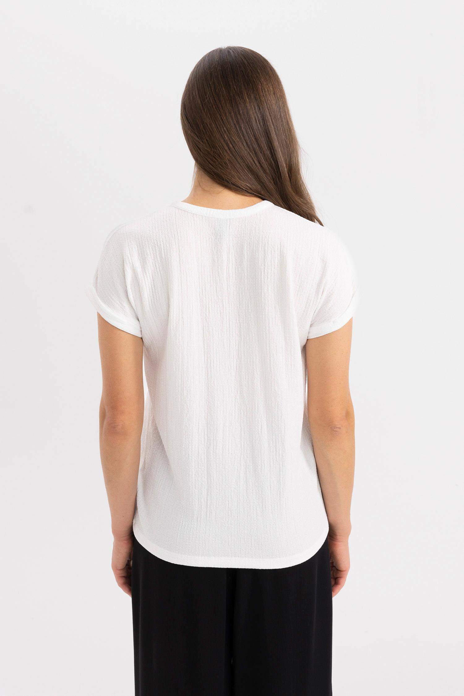 Regular Fit Bisiklet Yaka Kısa Kollu Tişört