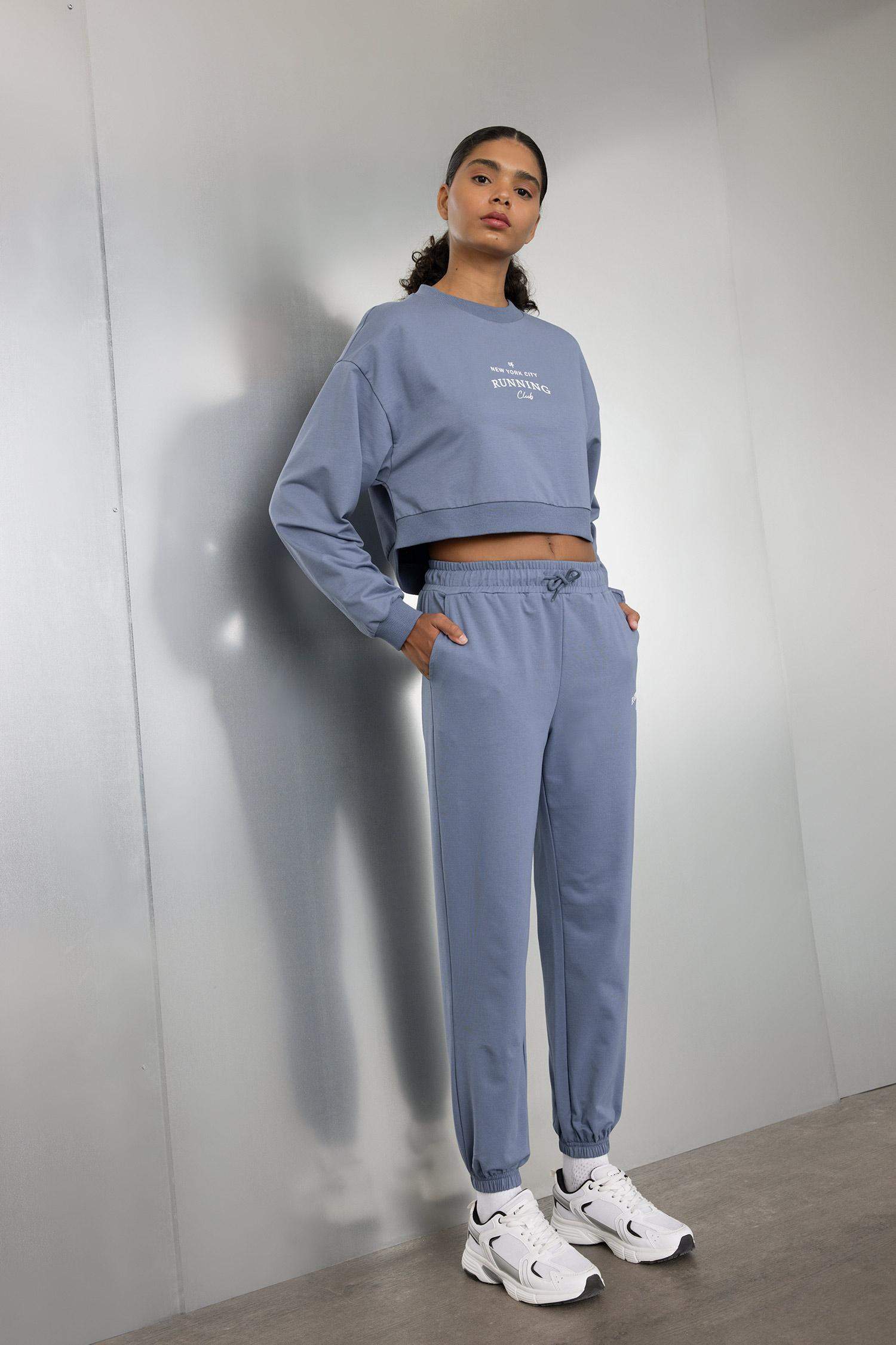 Sporcu Jogger İnce Eşofman Altı Standart Fit Basic Düz Uzun