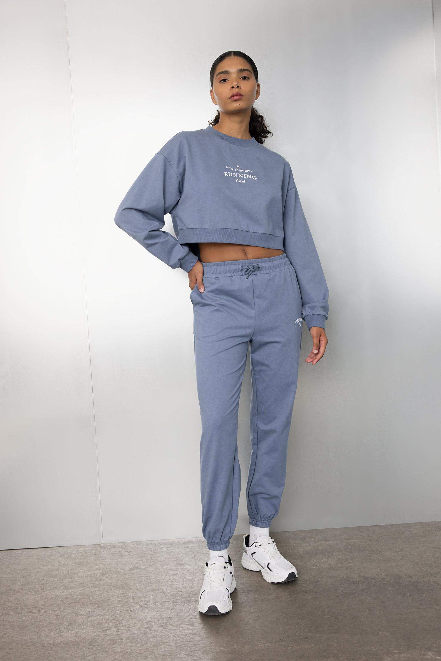 Sporcu Jogger İnce Eşofman Altı Standart Fit Basic Düz Uzun