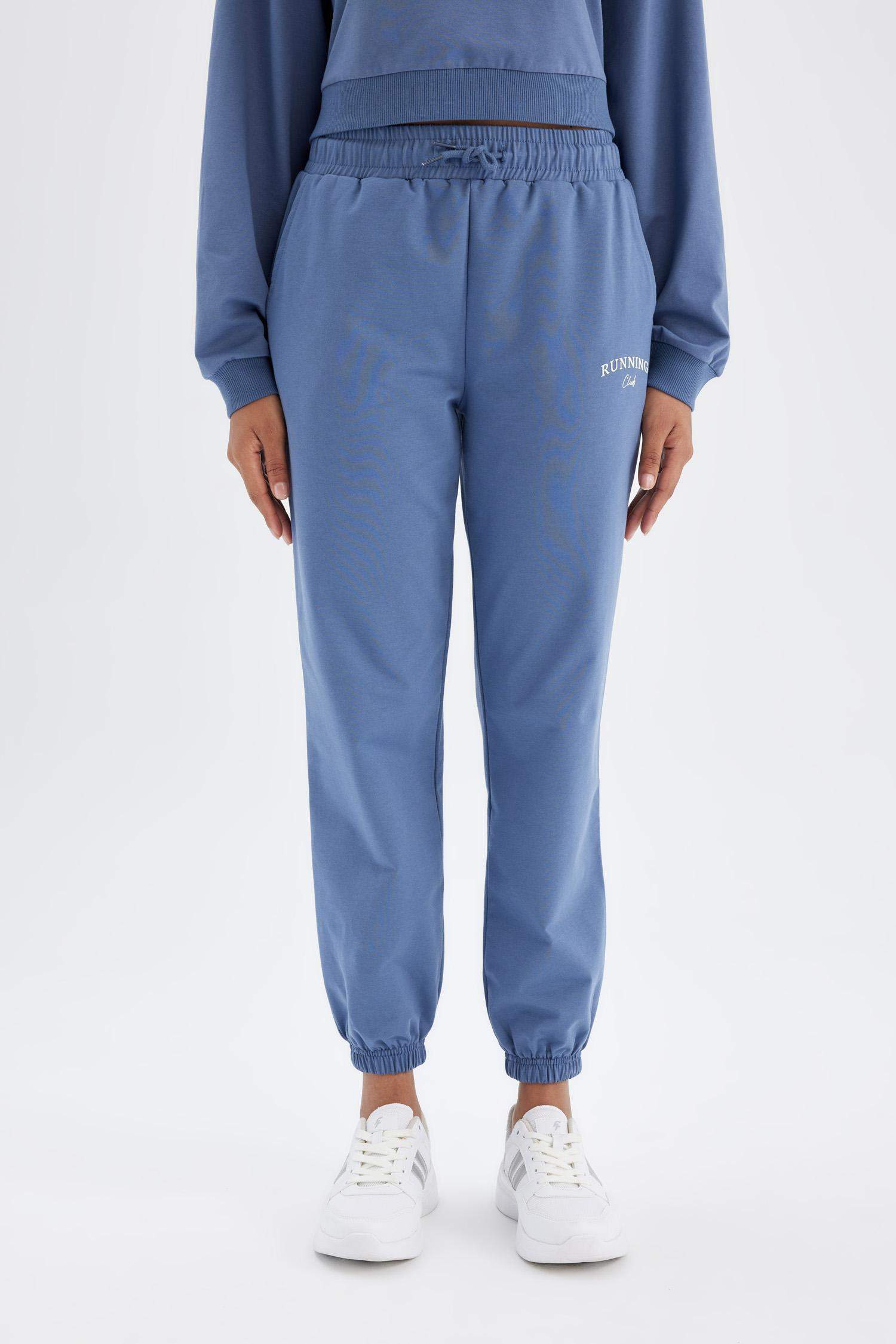 Sporcu Jogger İnce Eşofman Altı Standart Fit Basic Düz Uzun