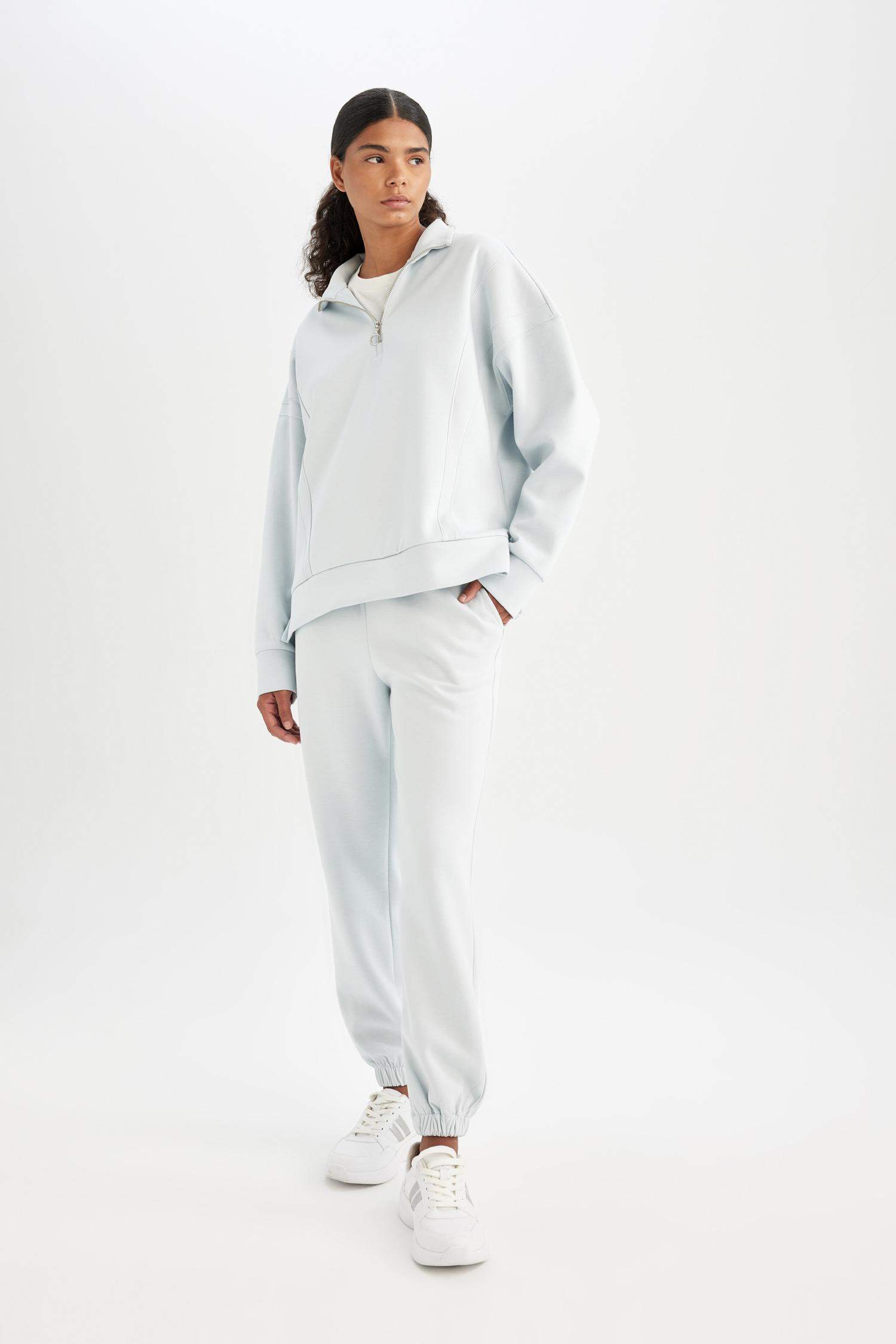 DeFactoFit Standart Fit Sporcu Jogger Eşofman Altı Bilek Boy Skuba Dalgıç