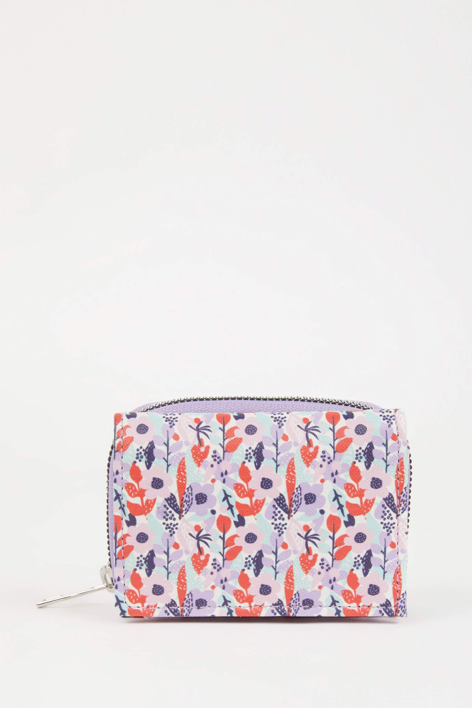 Kadın Çiçek Desenli Suni Deri Cüzdan