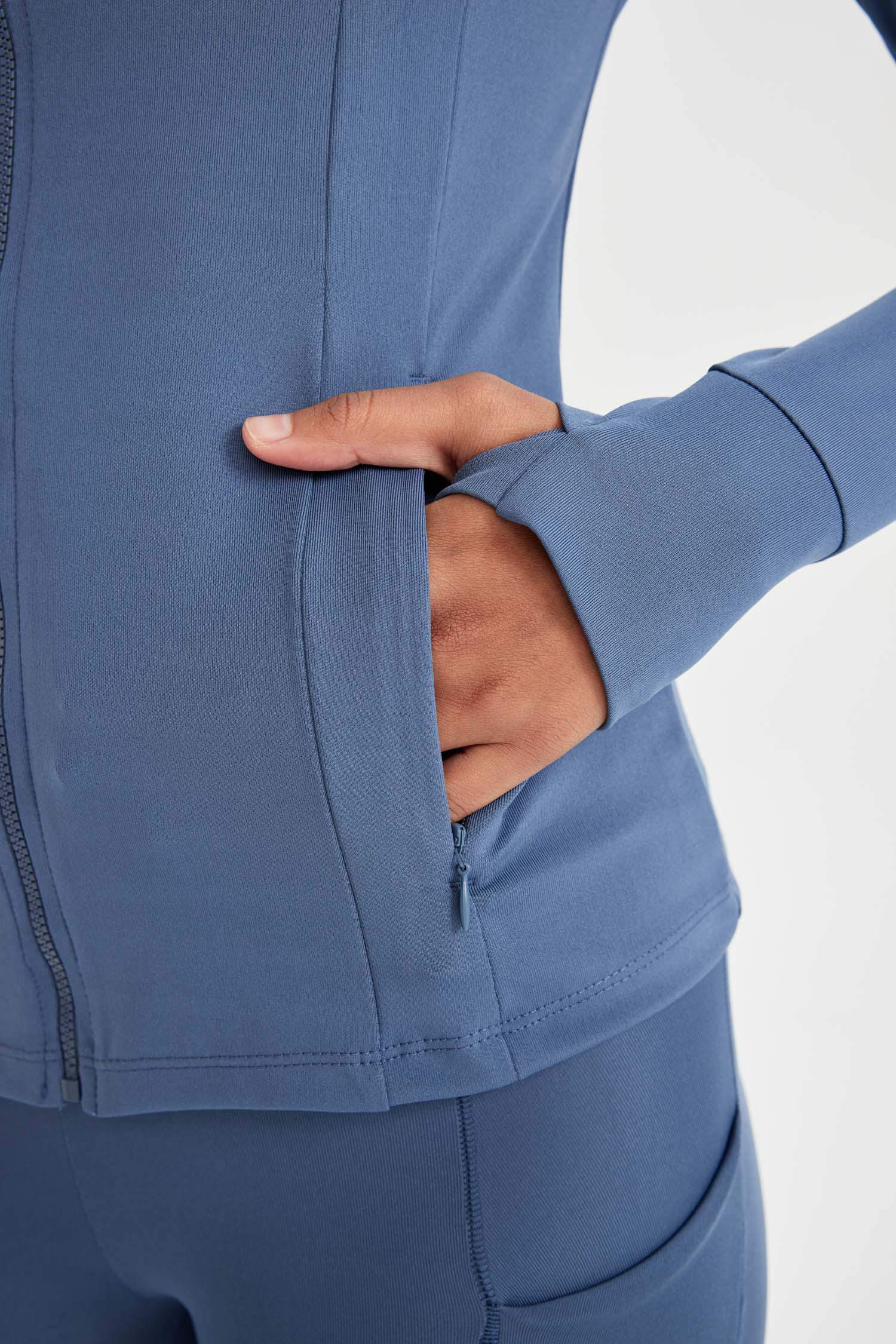 DeFactoFit Slim Fit Zippered Cardigan