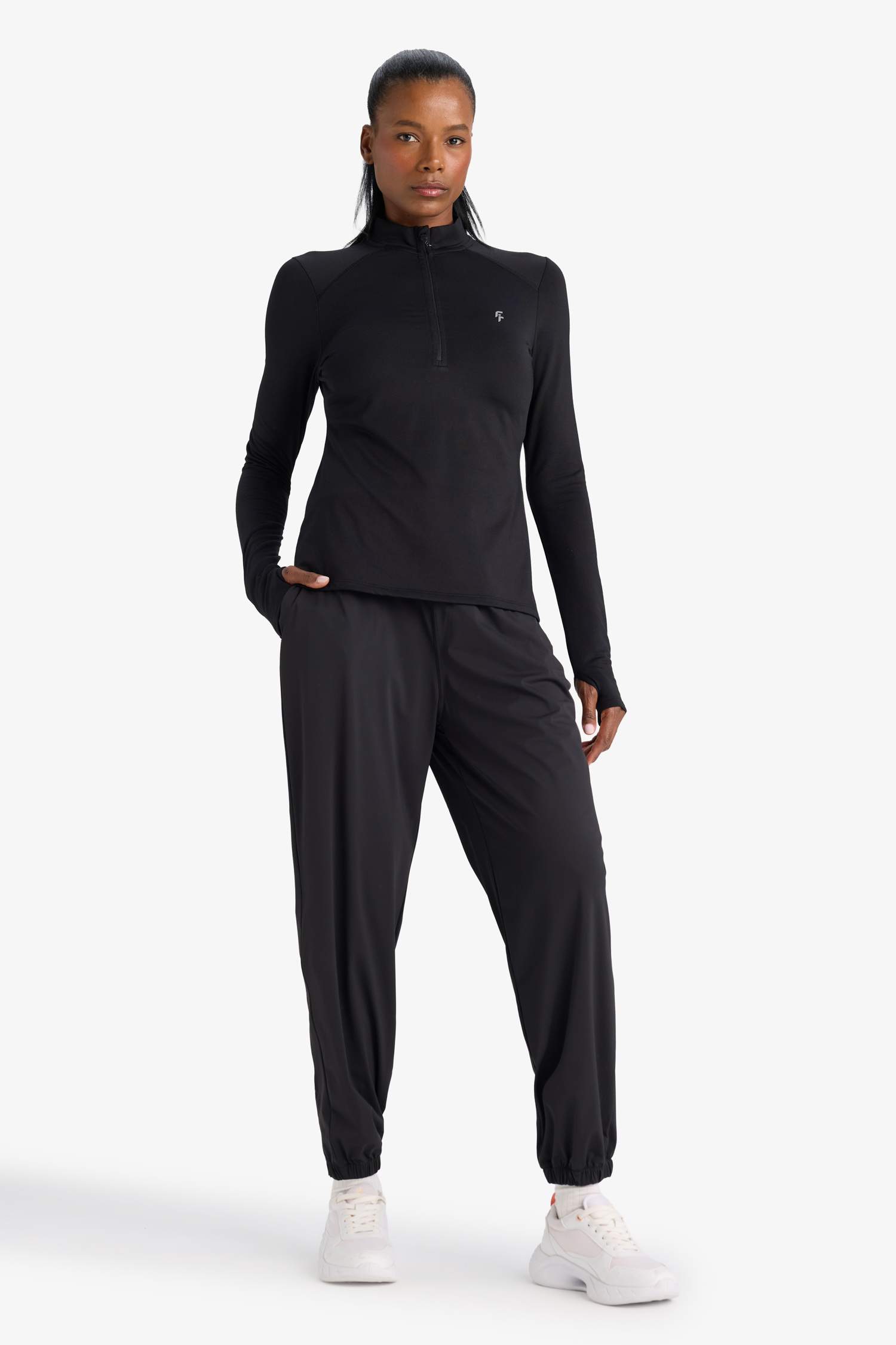 DeFactoFit Standart Fit Paçası Fermuarlı Jogger Premium Sporcu Eşofman Altı