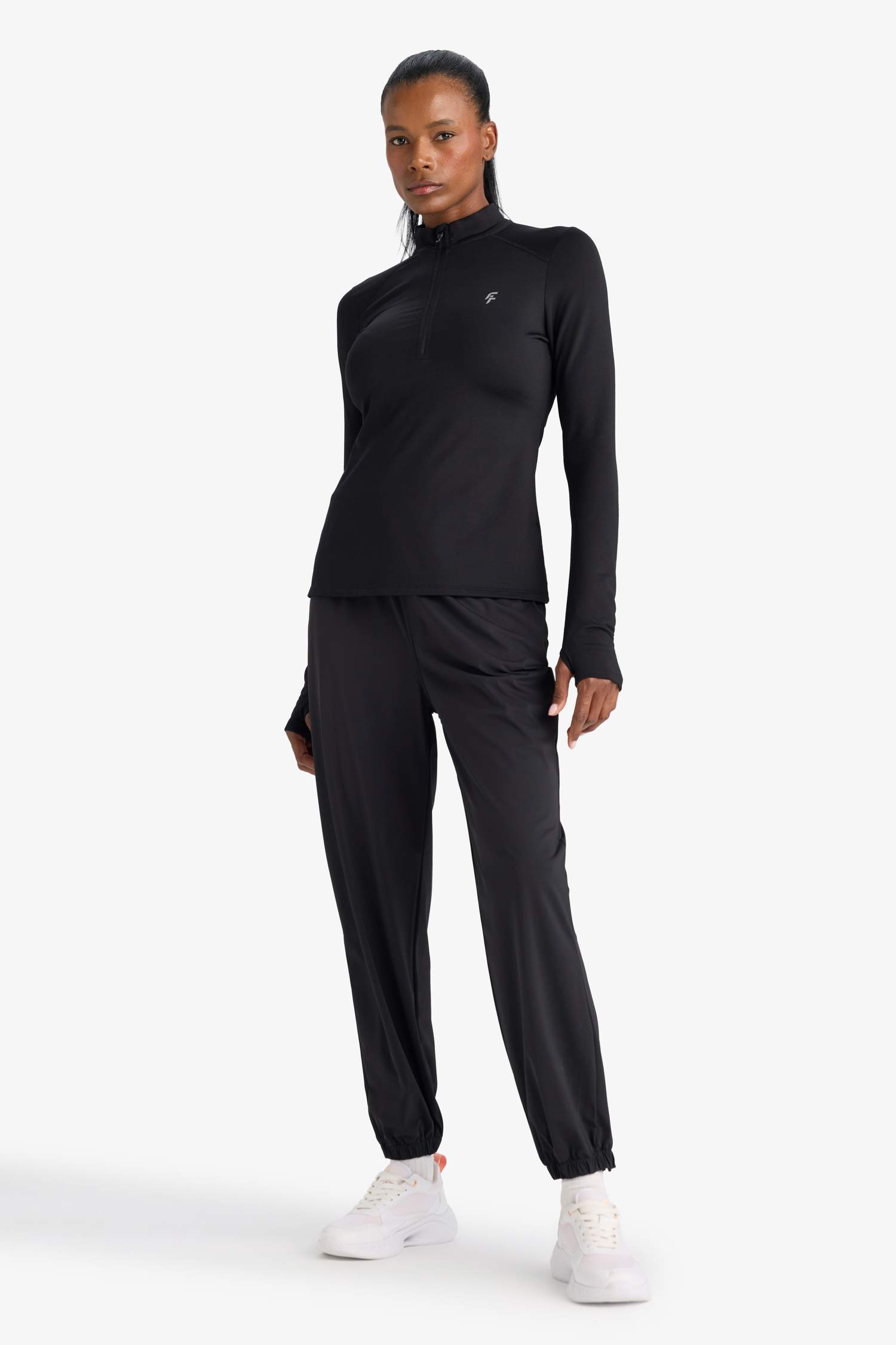 DeFactoFit Standart Fit Paçası Fermuarlı Jogger Premium Sporcu Eşofman Altı