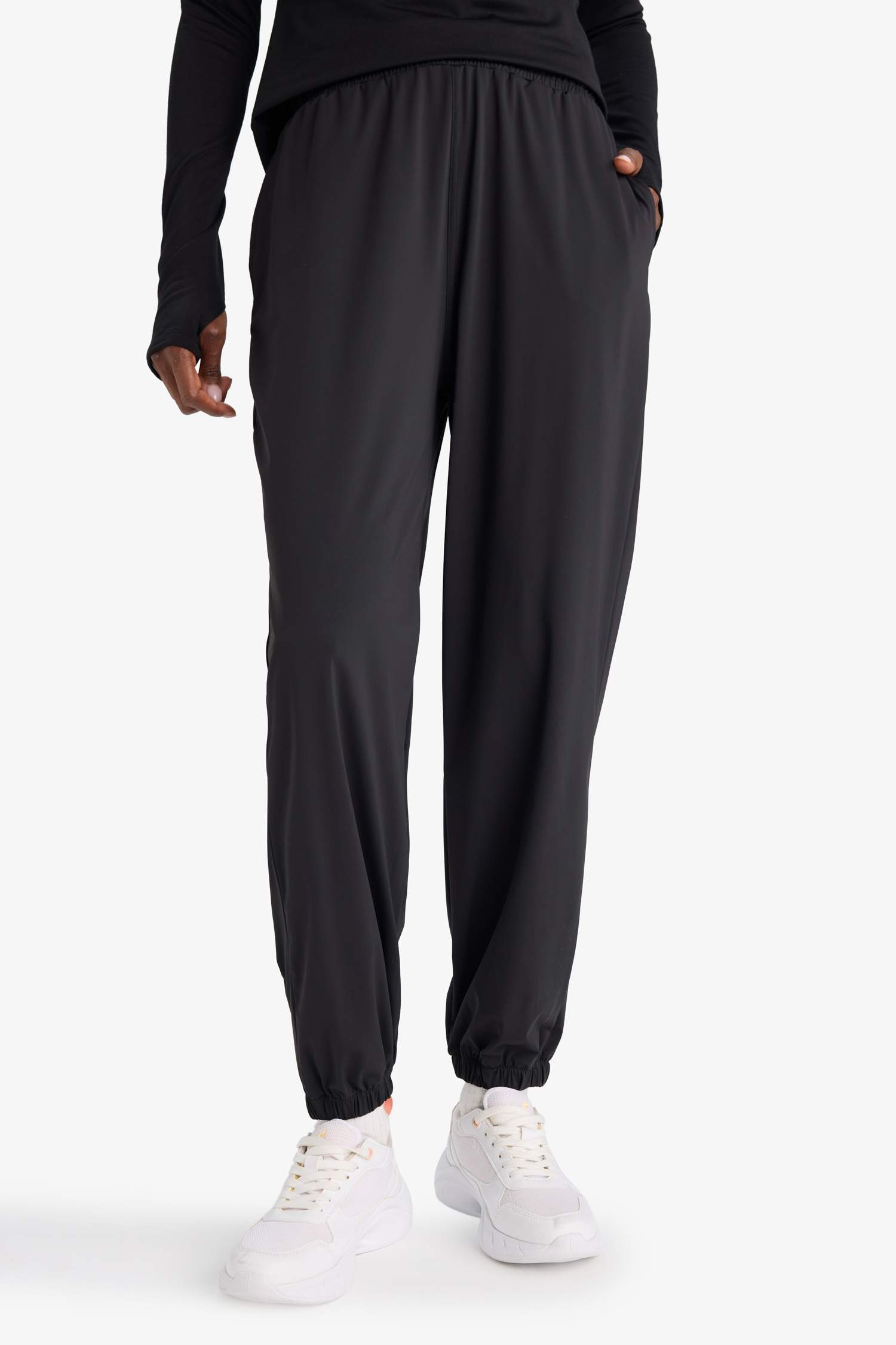 DeFactoFit Standart Fit Paçası Fermuarlı Jogger Premium Sporcu Eşofman Altı