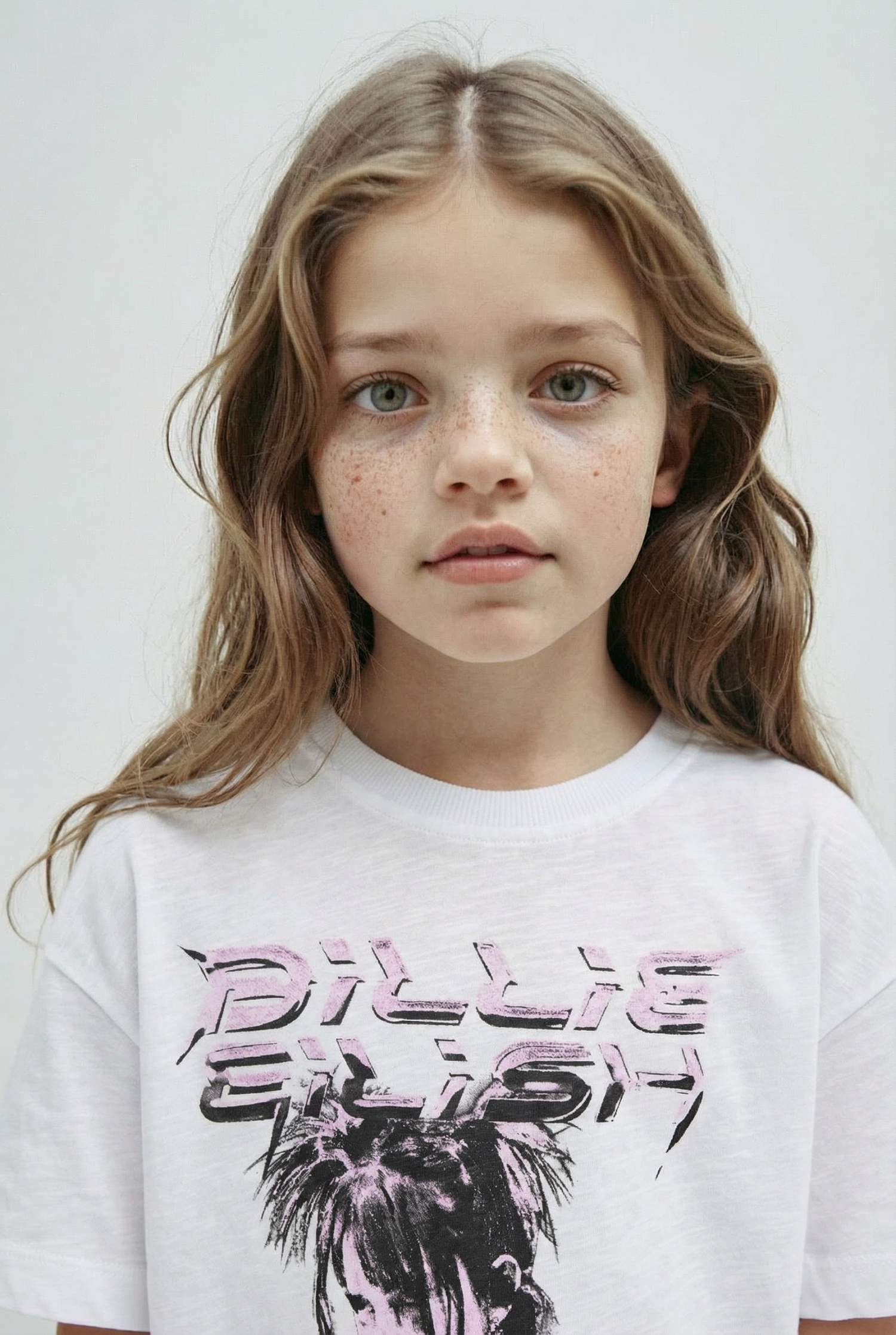 Girl Billie Eilish Relax Fit Crew Neck Short Sleeve T-Shirt