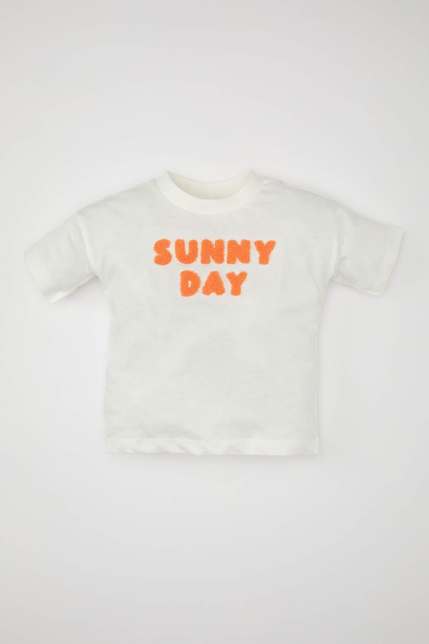 Baby Girl Regular Fit Crew Neck Slogan Printed T-Shirt