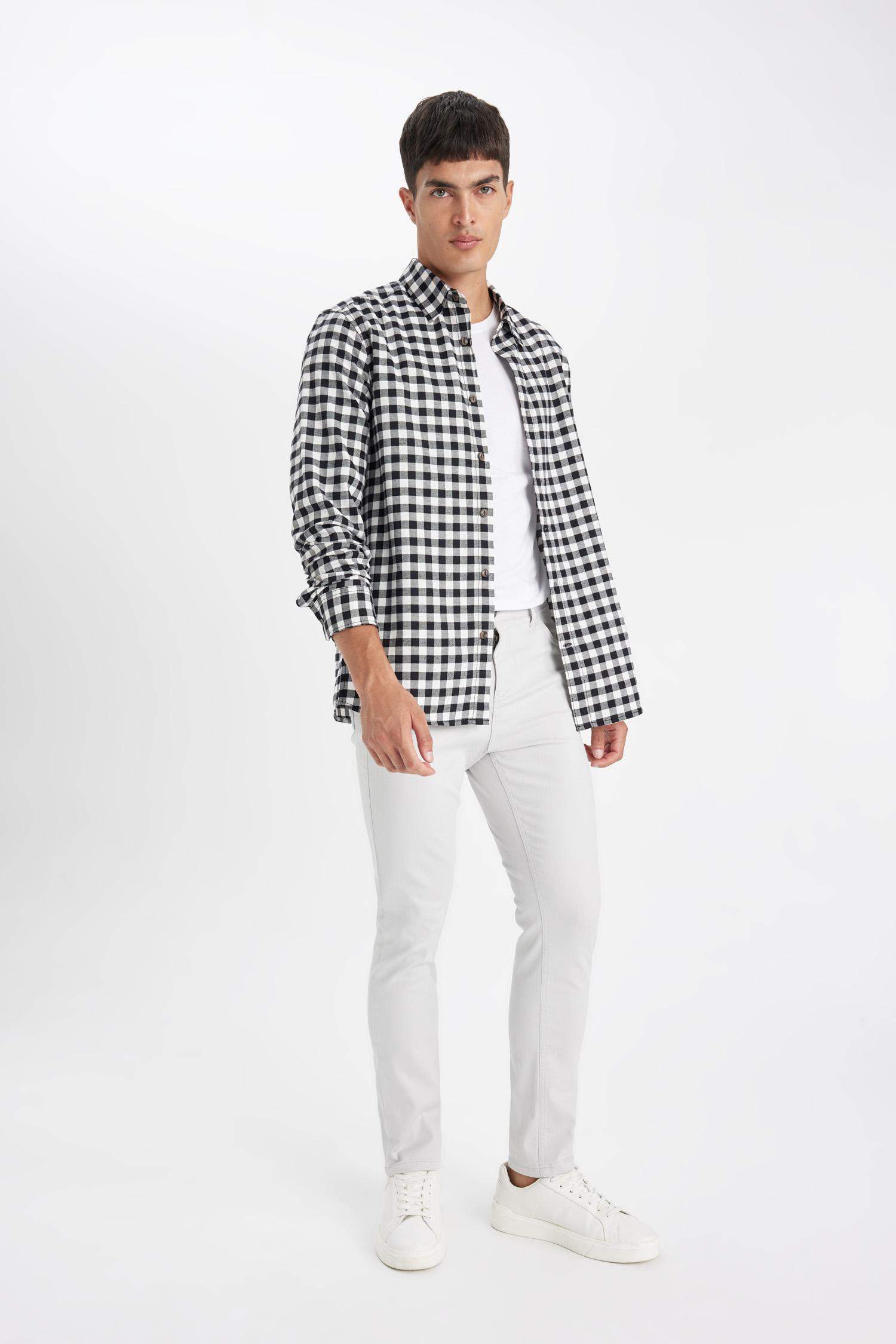 Slim Fit Super Skinny Hem Trousers