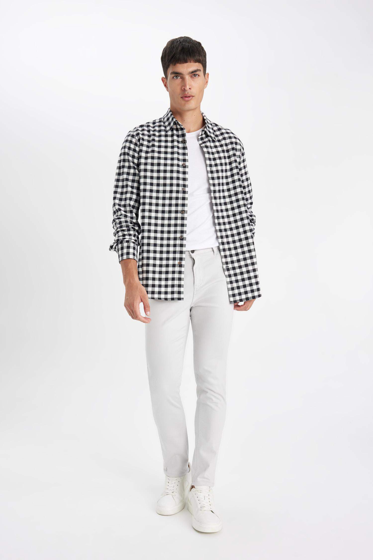 Slim Fit Super Skinny Hem Trousers