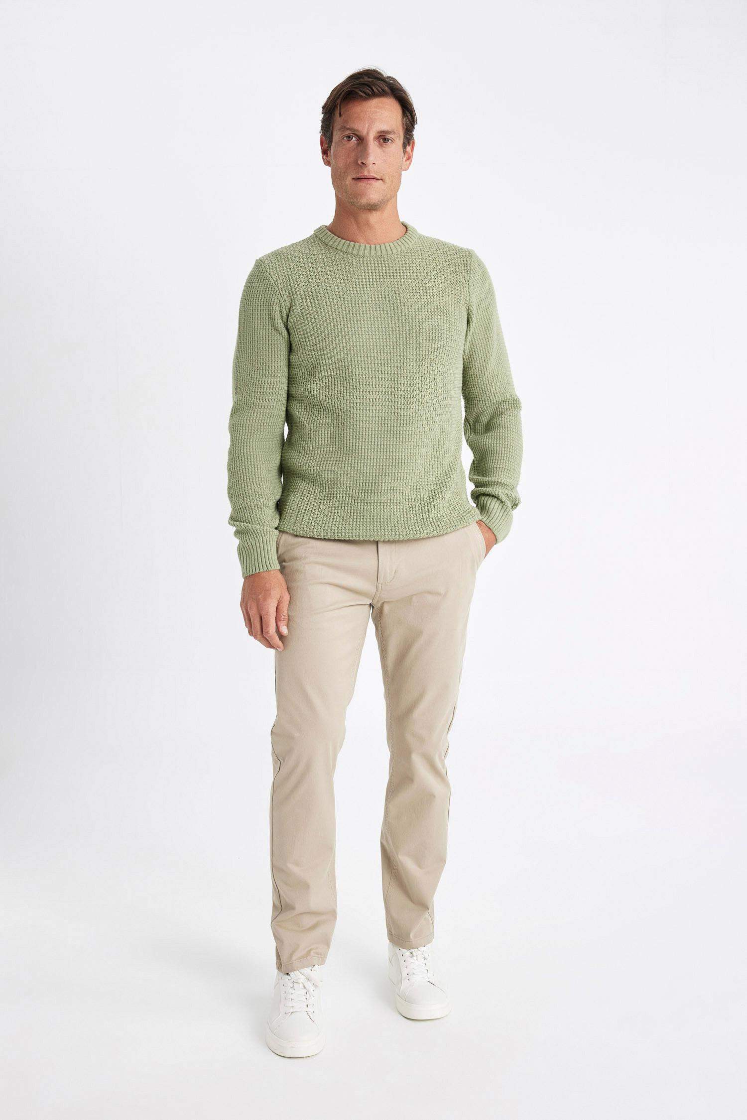 Kanvas Chino Pantolon Normal Kesim 4 Cepli Pamuklu Esnek Düz Paça