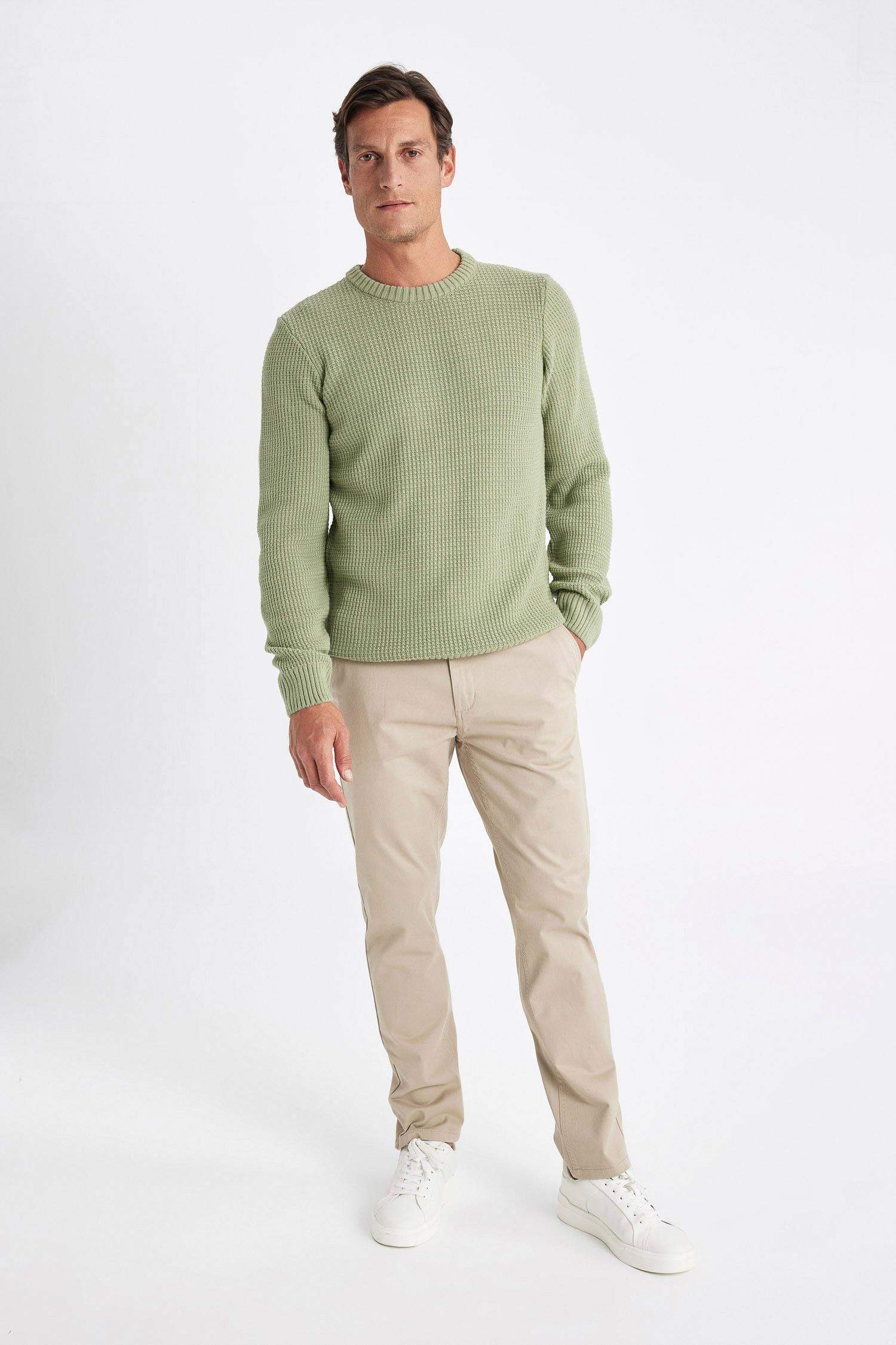 Kanvas Chino Pantolon Normal Kesim 4 Cepli Pamuklu Esnek Düz Paça