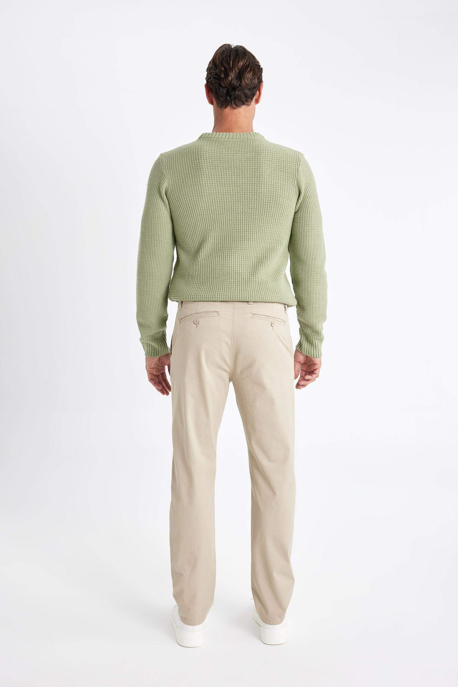 Kanvas Chino Pantolon Normal Kesim 4 Cepli Pamuklu Esnek Düz Paça