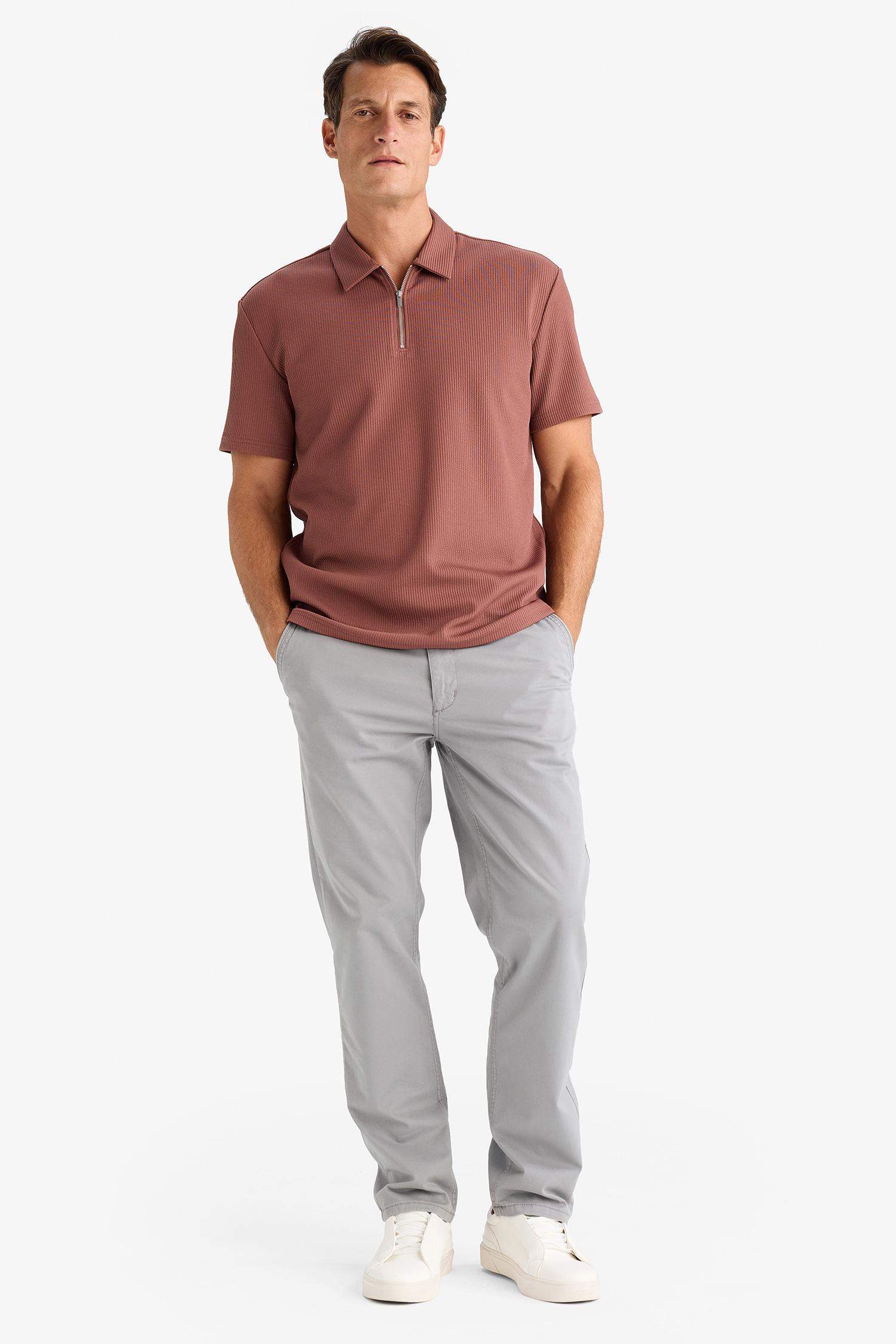 بنطلون تشينو قطن برجل عادية