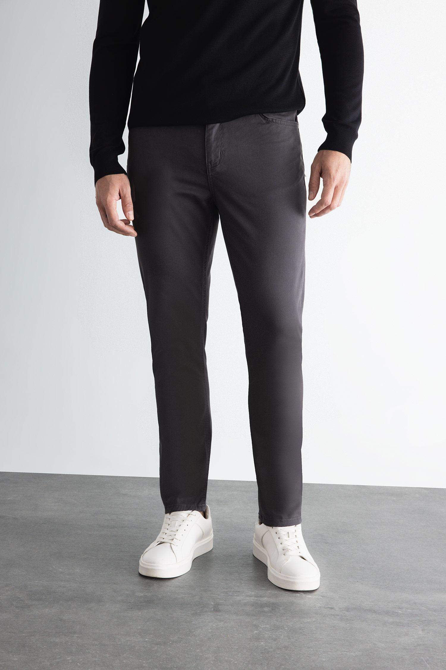 Chino Kanvas Pantolon Slim Fit Dar Kesim Pamuklu Esnek Dar Paça