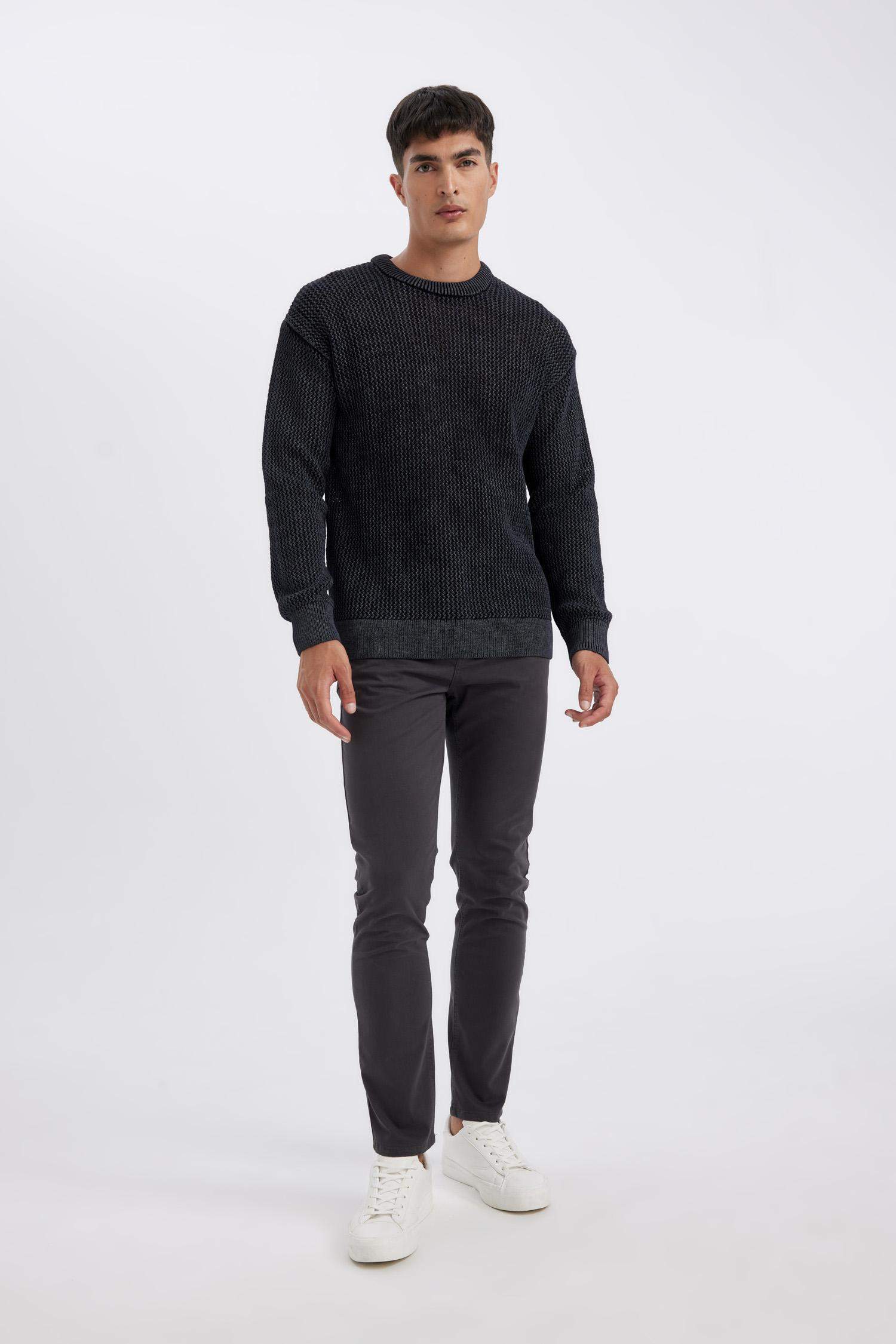 Chino Kanvas Pantolon Slim Fit Dar Kesim Pamuklu Esnek Dar Paça