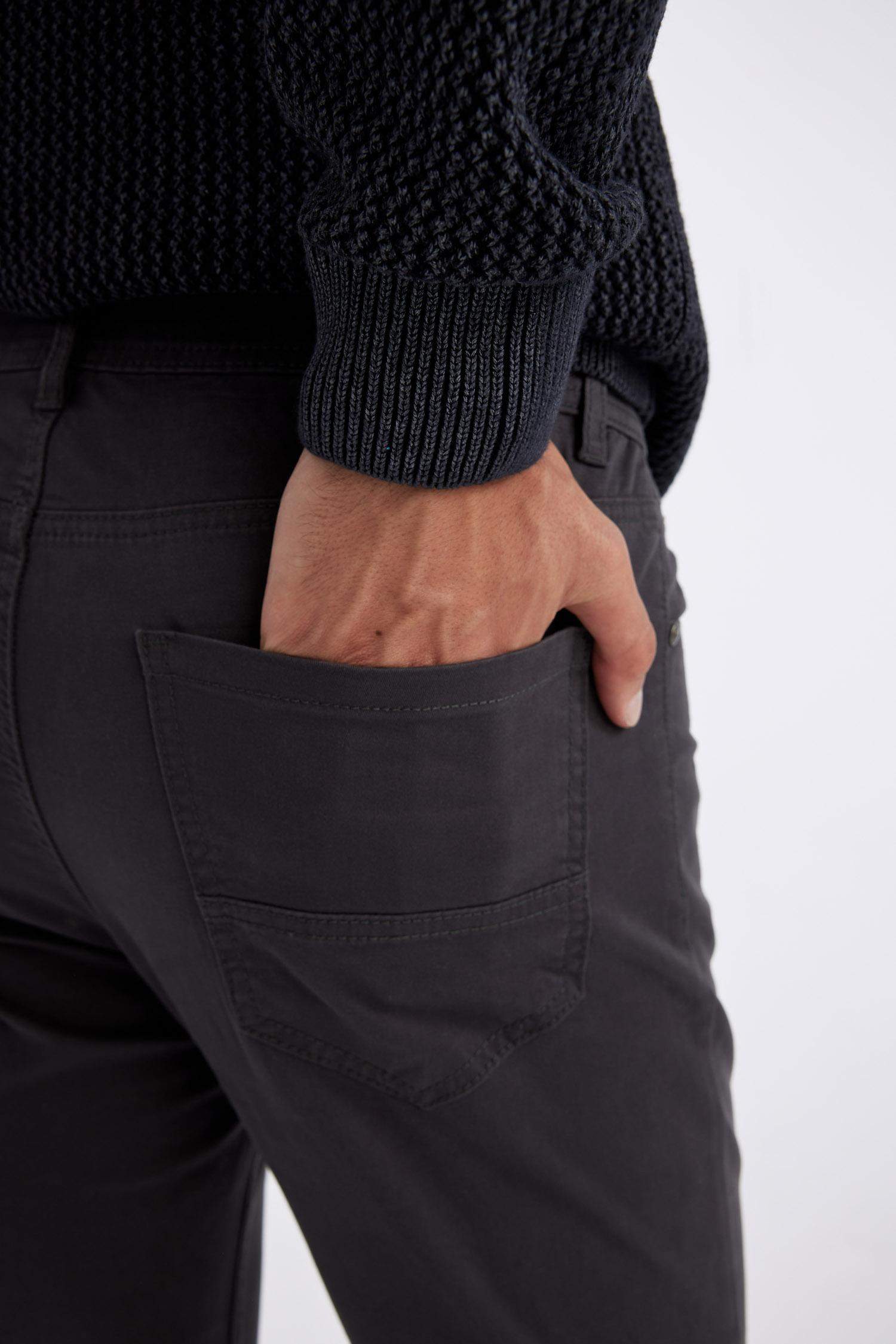 Chino Kanvas Pantolon Slim Fit Dar Kesim Pamuklu Esnek Dar Paça