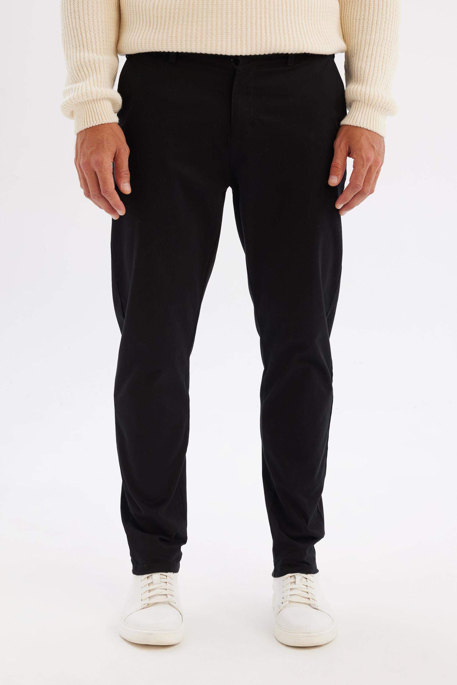 Chino Kanvas Pantolon Tapered Fit Normal Kesim Cepli