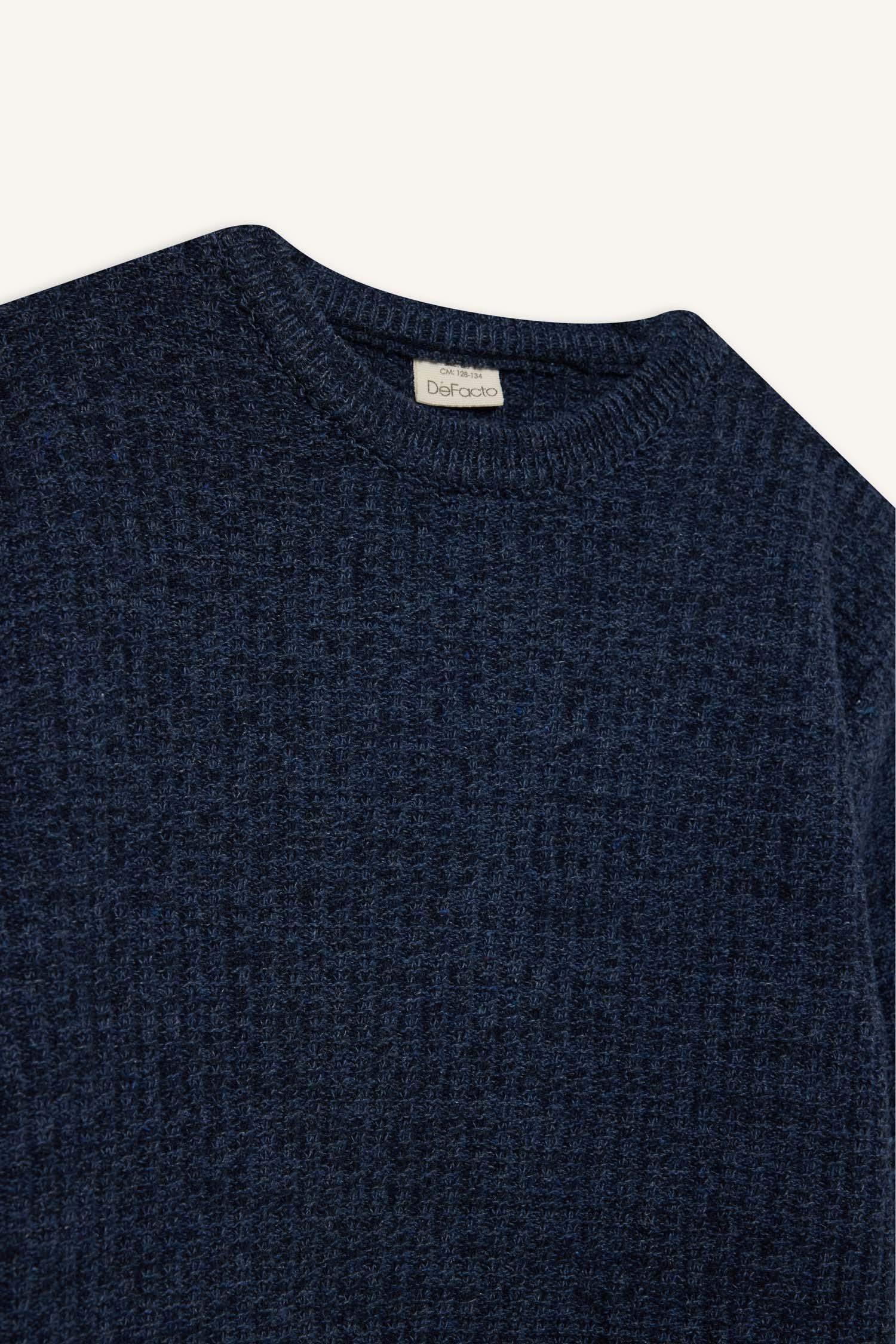 Erkek Çocuk Bisiklet Yaka Triko Kazak