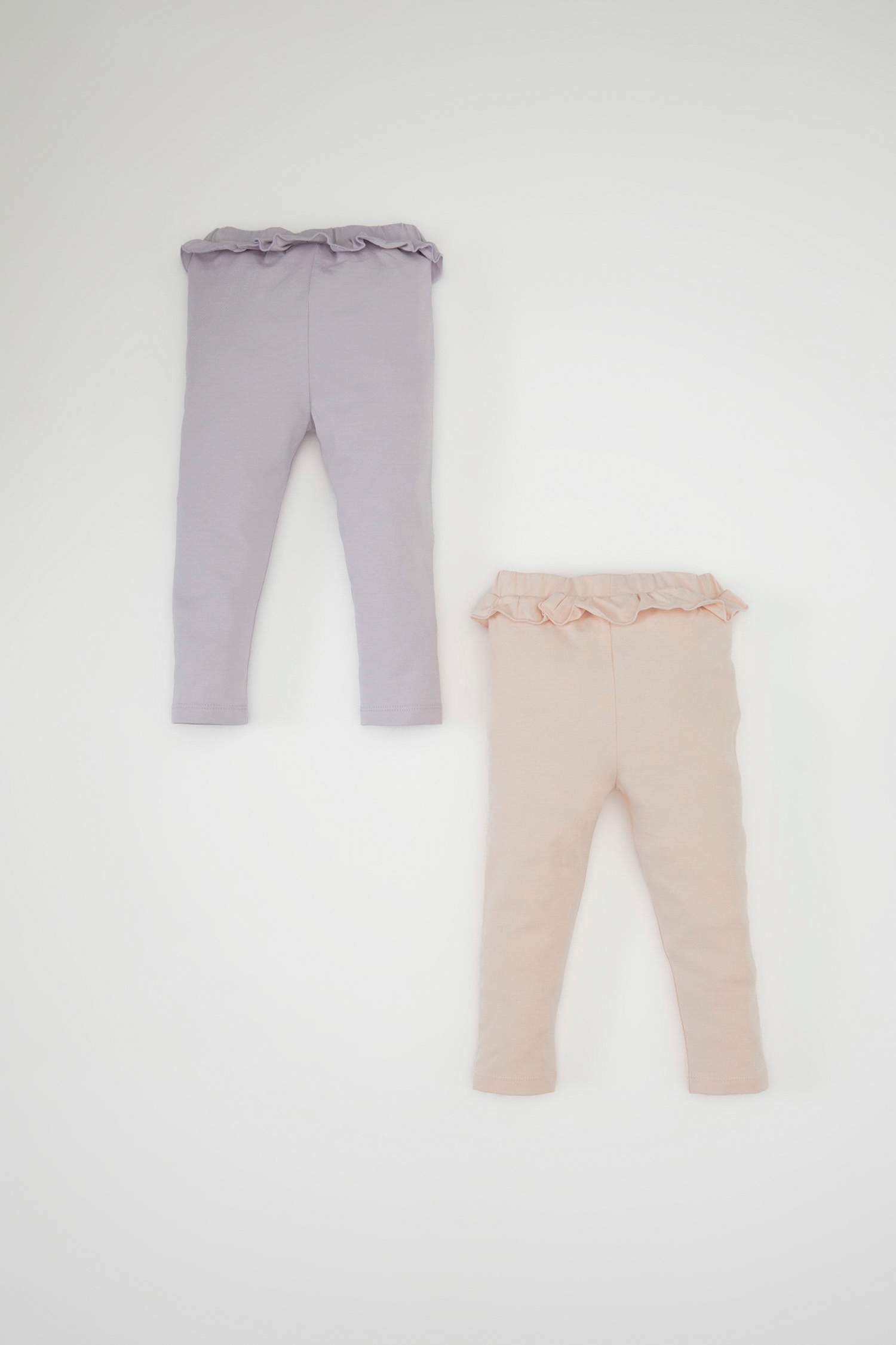 سروال بناتي ممشط قصة عادية - قطعتين