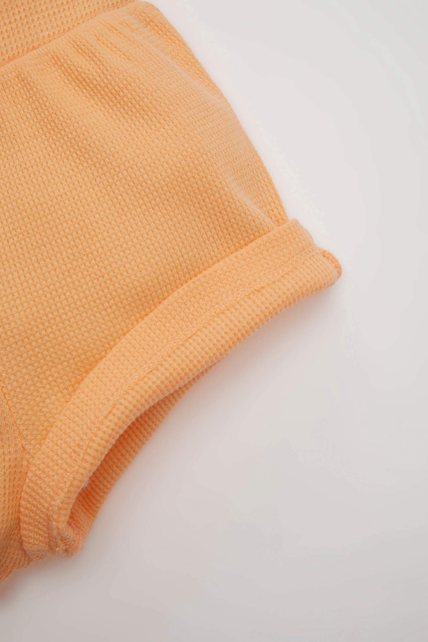 Kız Bebek 2'li Takım Waffle Kolsuz Tulum Bandana