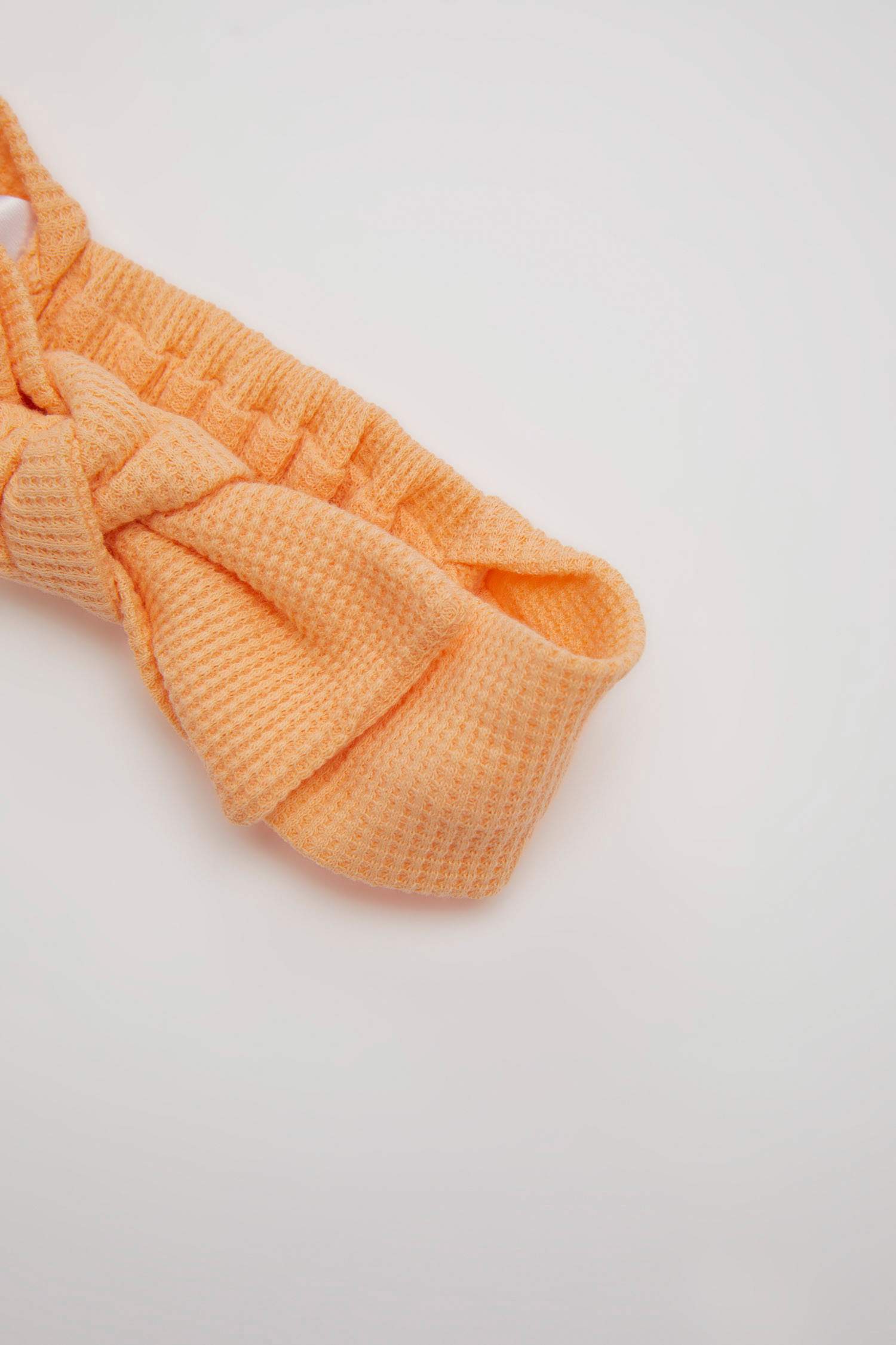 Kız Bebek 2'li Takım Waffle Kolsuz Tulum Bandana