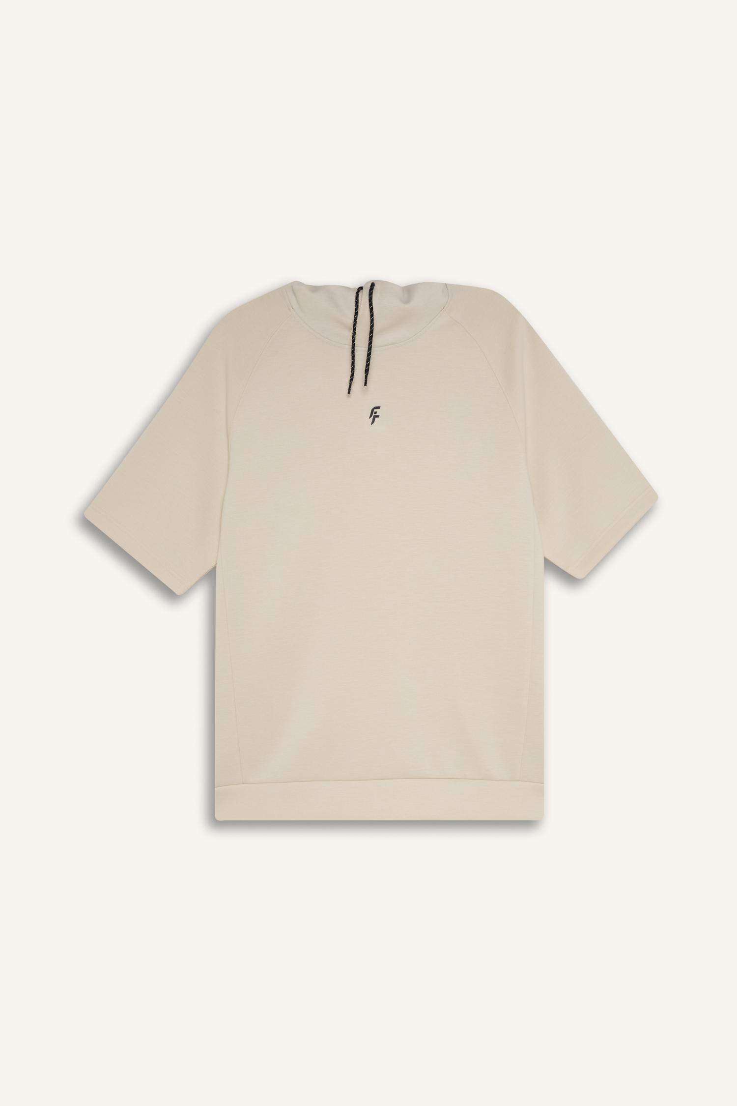 Standart Fit Kapüşonlu Sporcu Kısa Kollu Skuba Dalgıç Kumaş Tişört