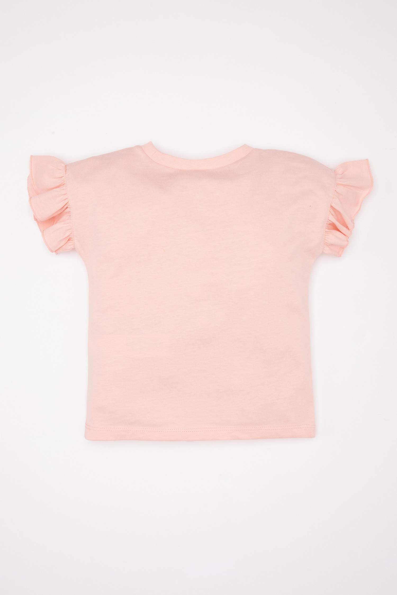 تيشيرت نص كم بناتي قصة عادية برقبة مستديرة