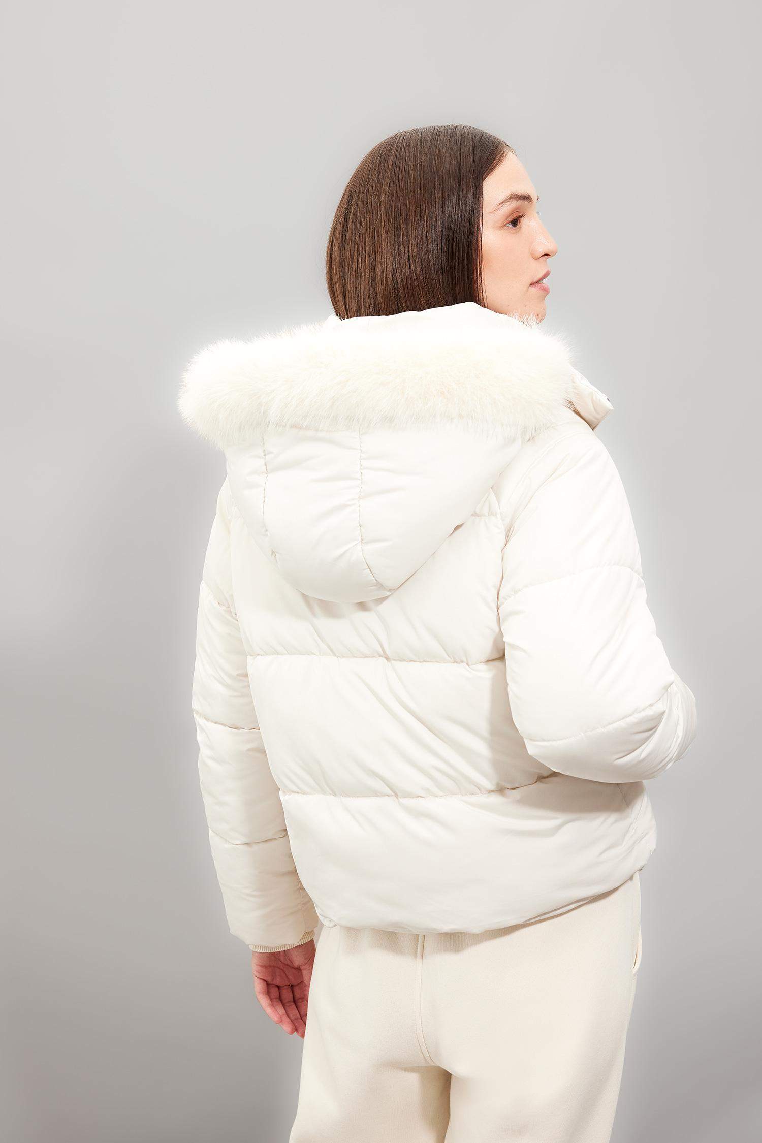 Hooded Zippered Adjustable Elasticated Puffer Jacket