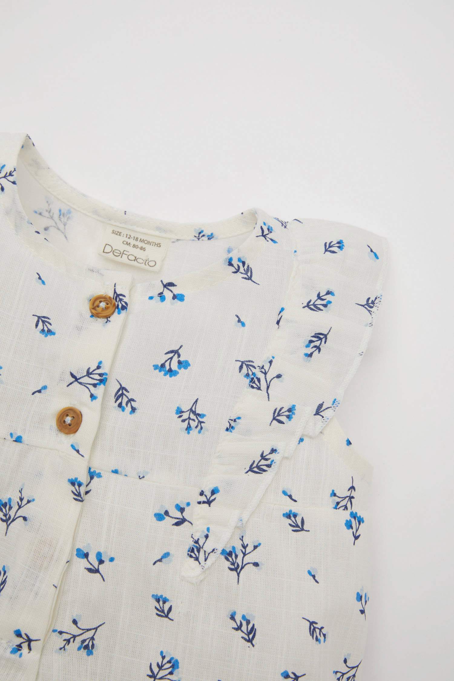 Baby Girl Floral Poplin Blouse Shorts 2 Piece Set