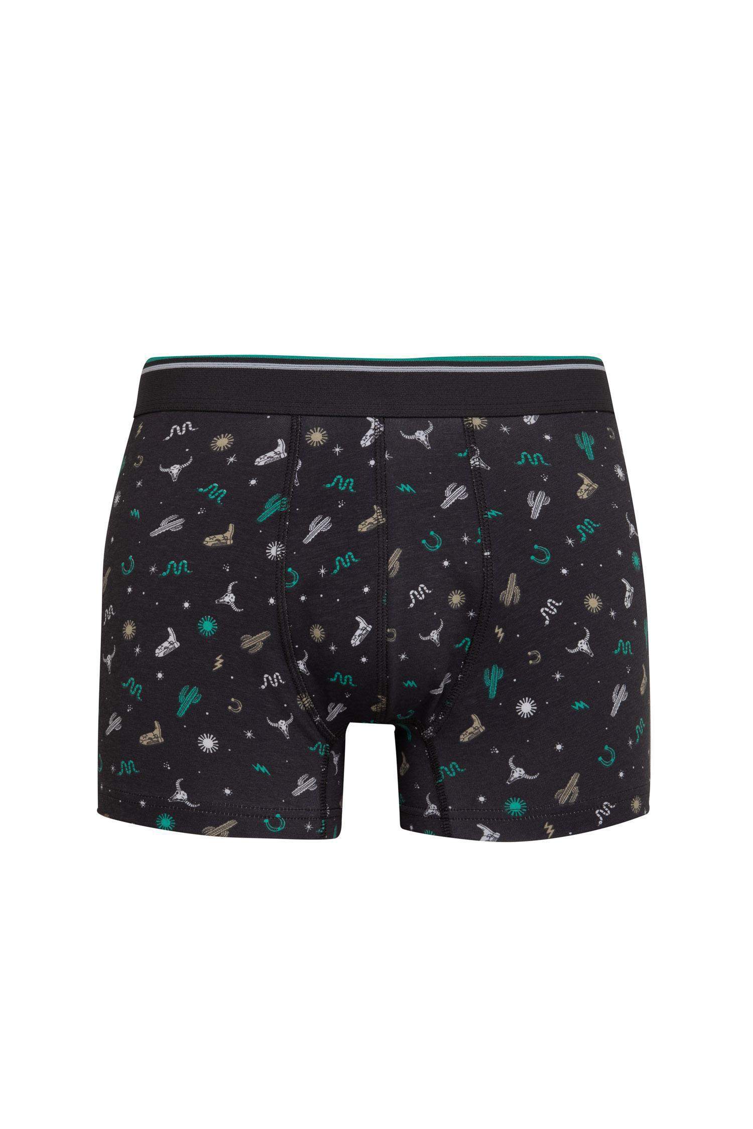 Erkek Desenli 3'lü Boxer