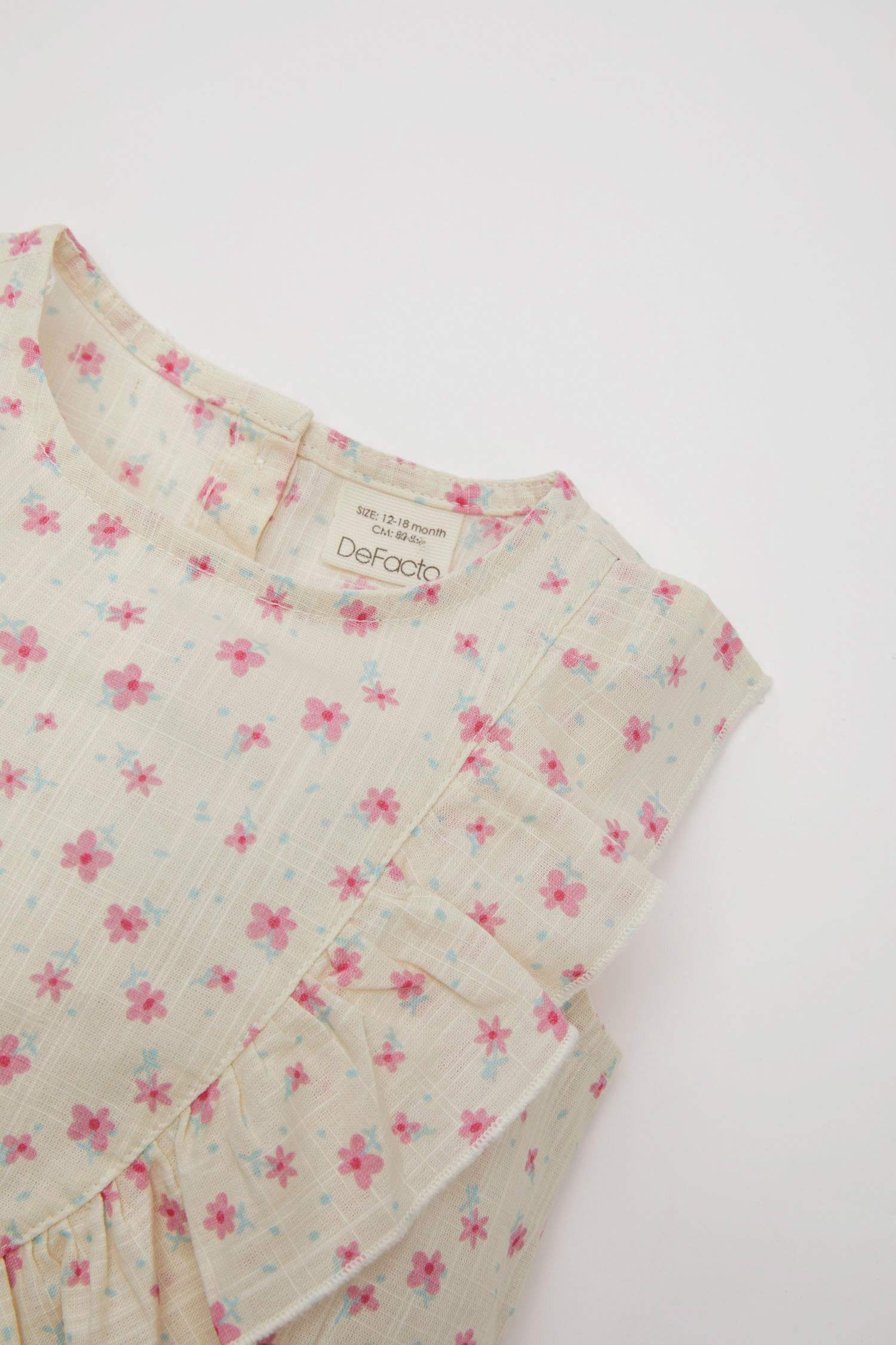 Baby Girl Floral Poplin Blouse Shorts 2 Piece Set