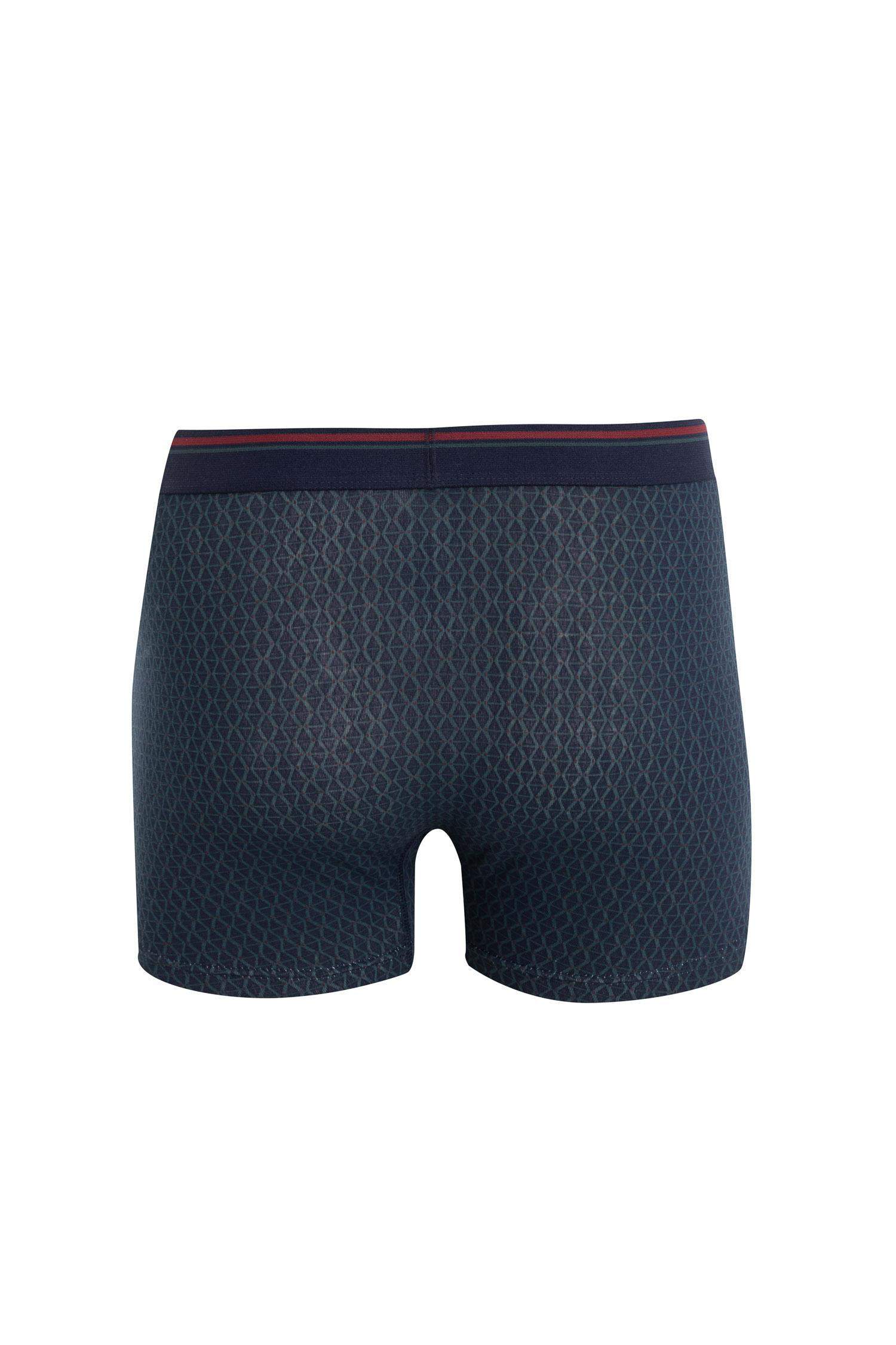 Regular Fit Kareli 3'lü Boxer