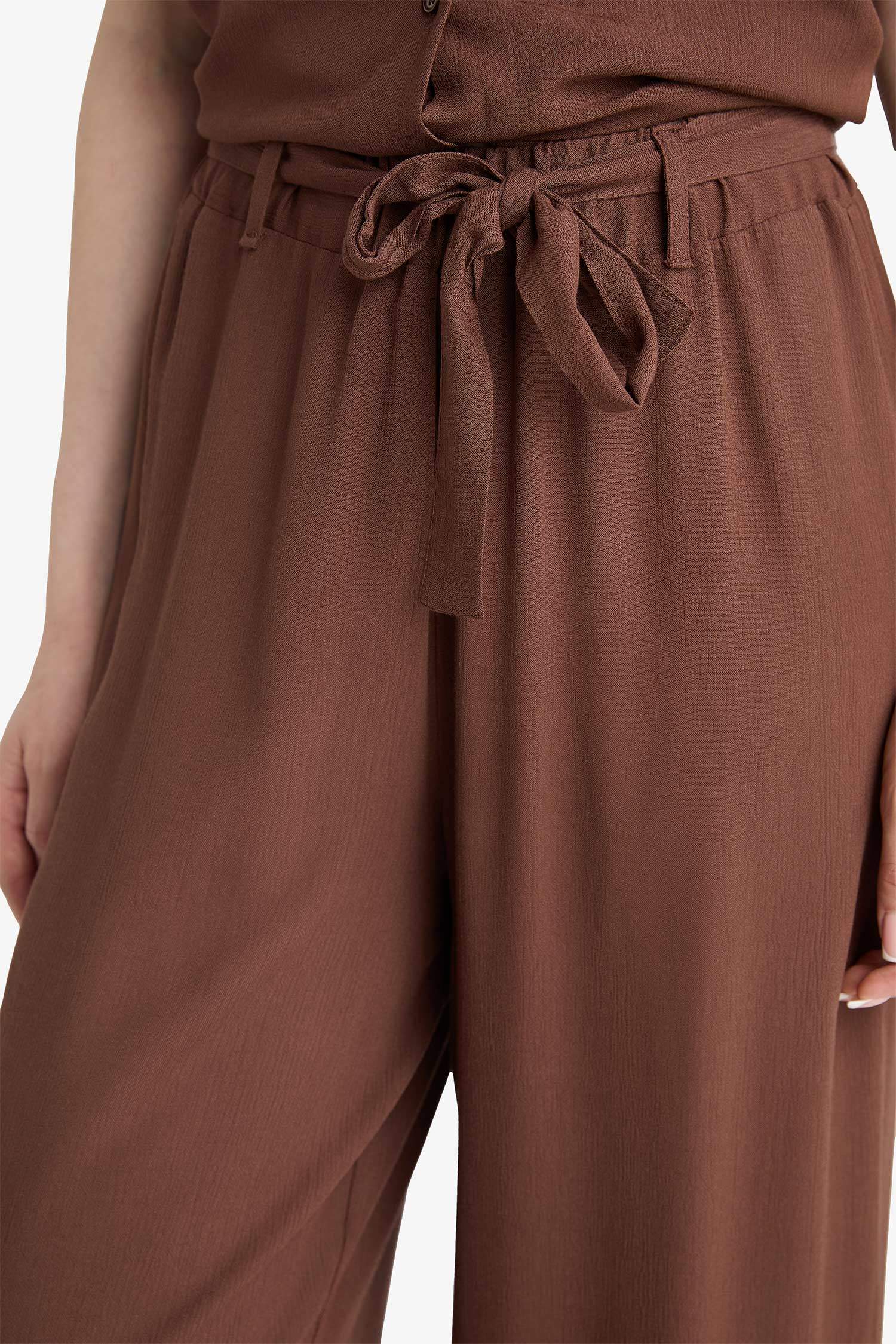 Culotte Geniş Paça Krinkıl Viskon Kapri