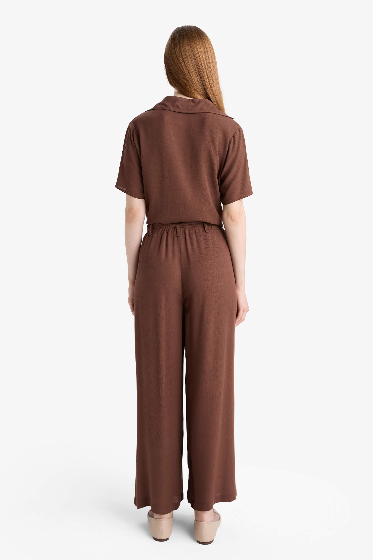 Culotte Geniş Paça Krinkıl Viskon Kapri