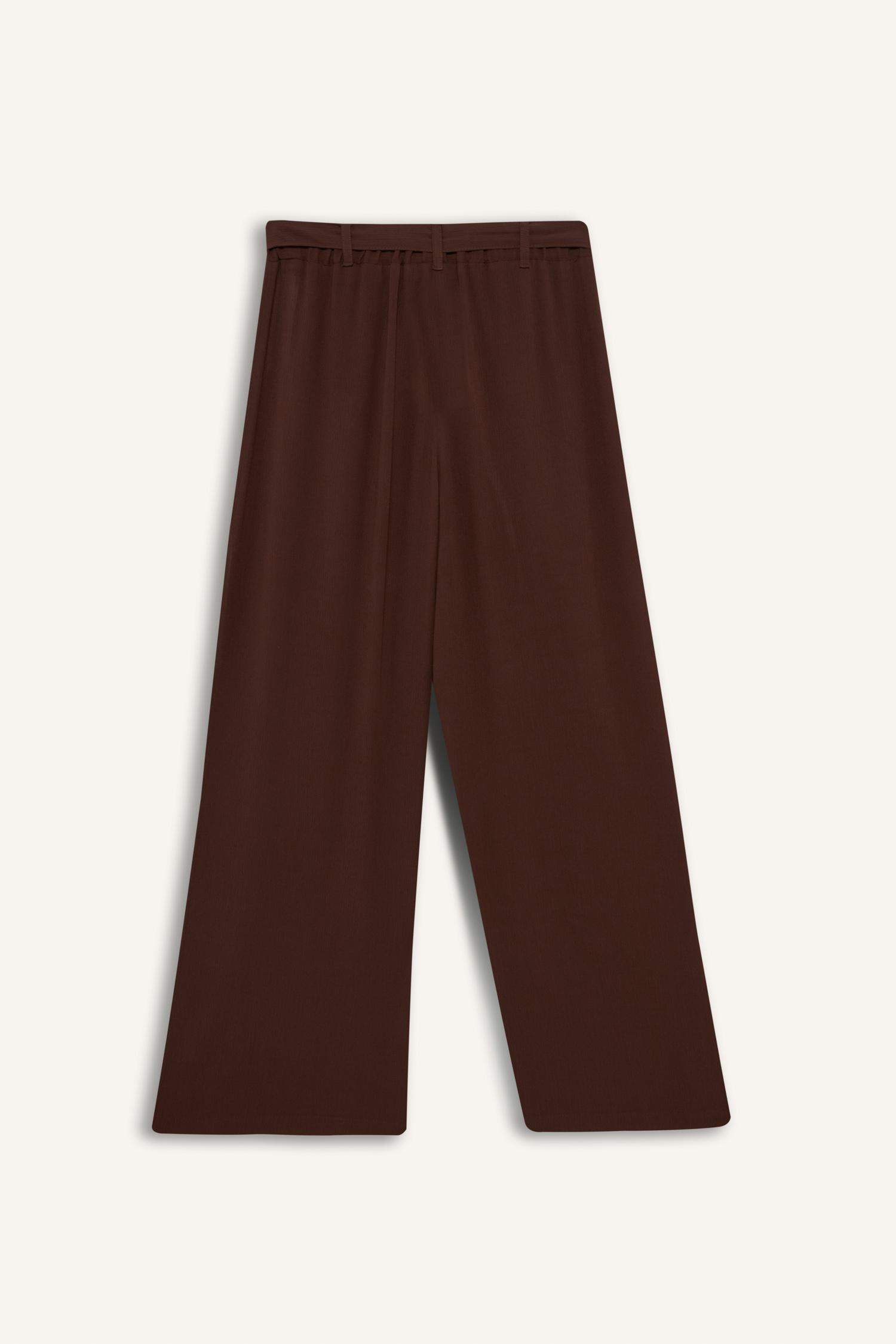 Culotte Geniş Paça Krinkıl Viskon Kapri