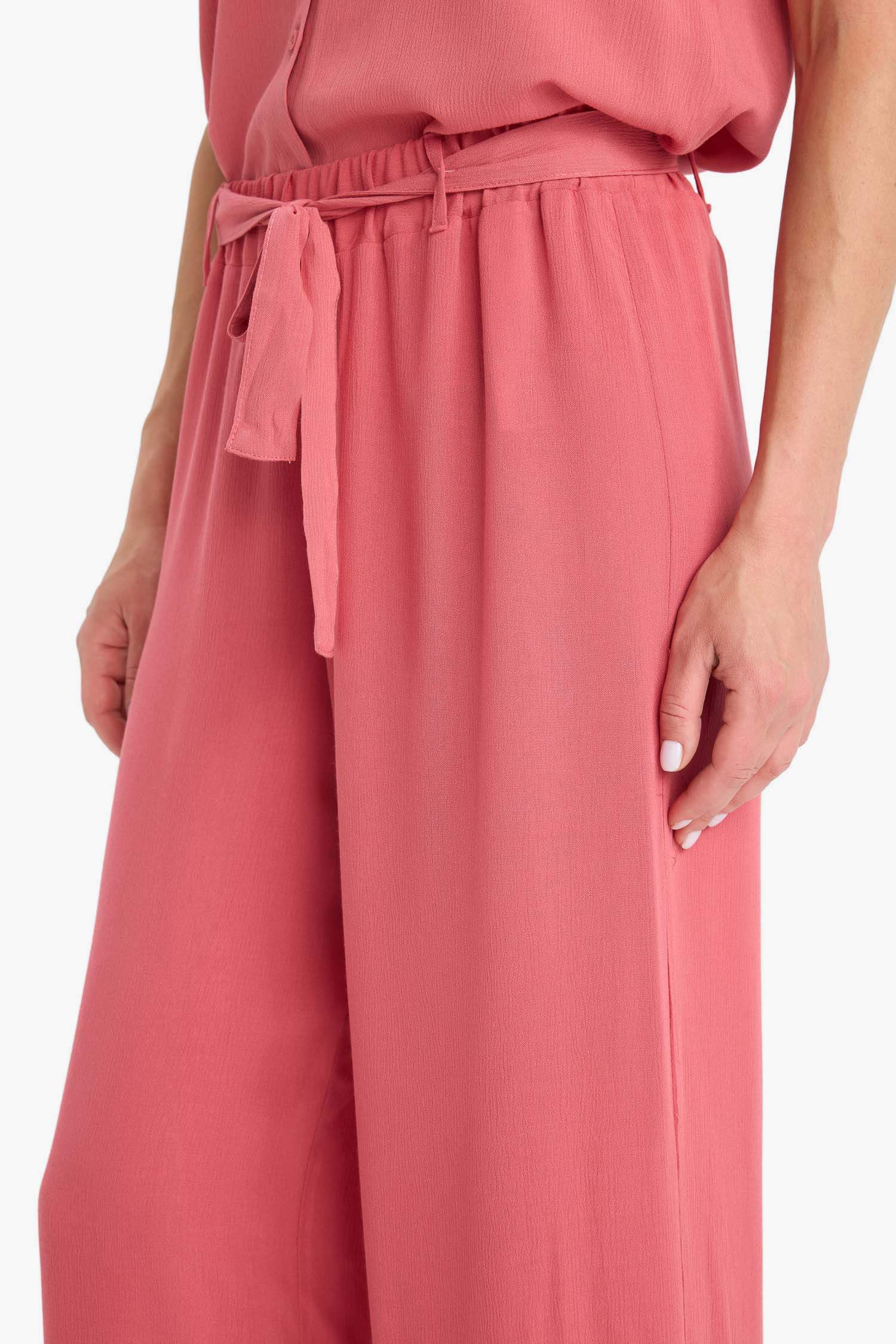 بنطلون كابري كرنكيل فيسكوز برجل واسع