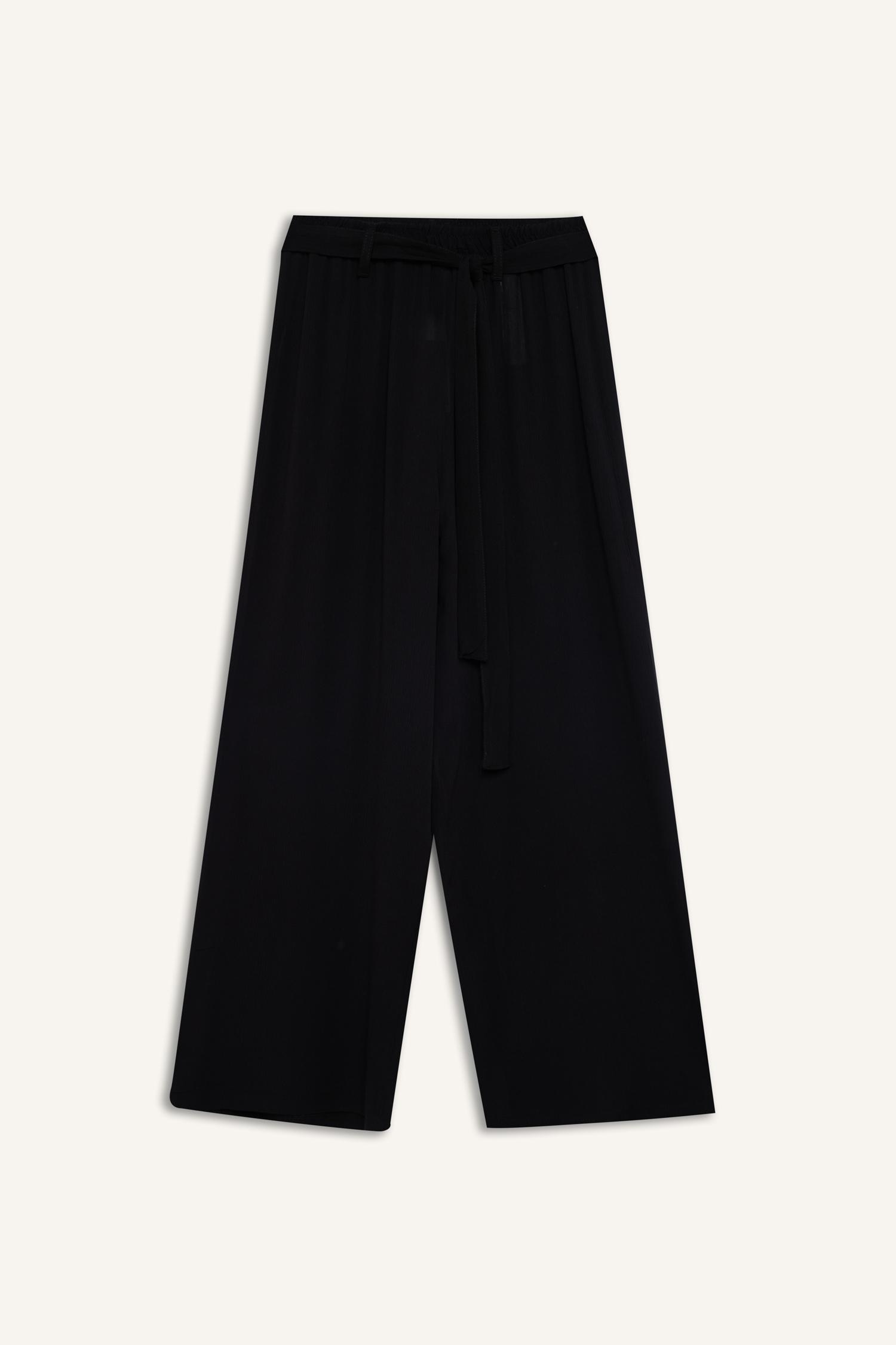 DeFacto Culotte Geniş Paça Krinkıl Kapri görsel 5