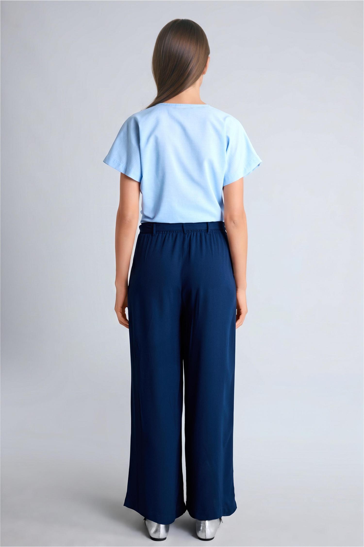 DeFacto Culotte Kırışık Dokulu Pantolon görsel 5