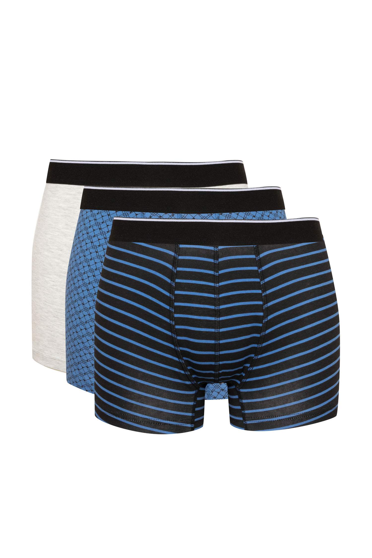 Regular Fit Çizgili 3'lü Boxer