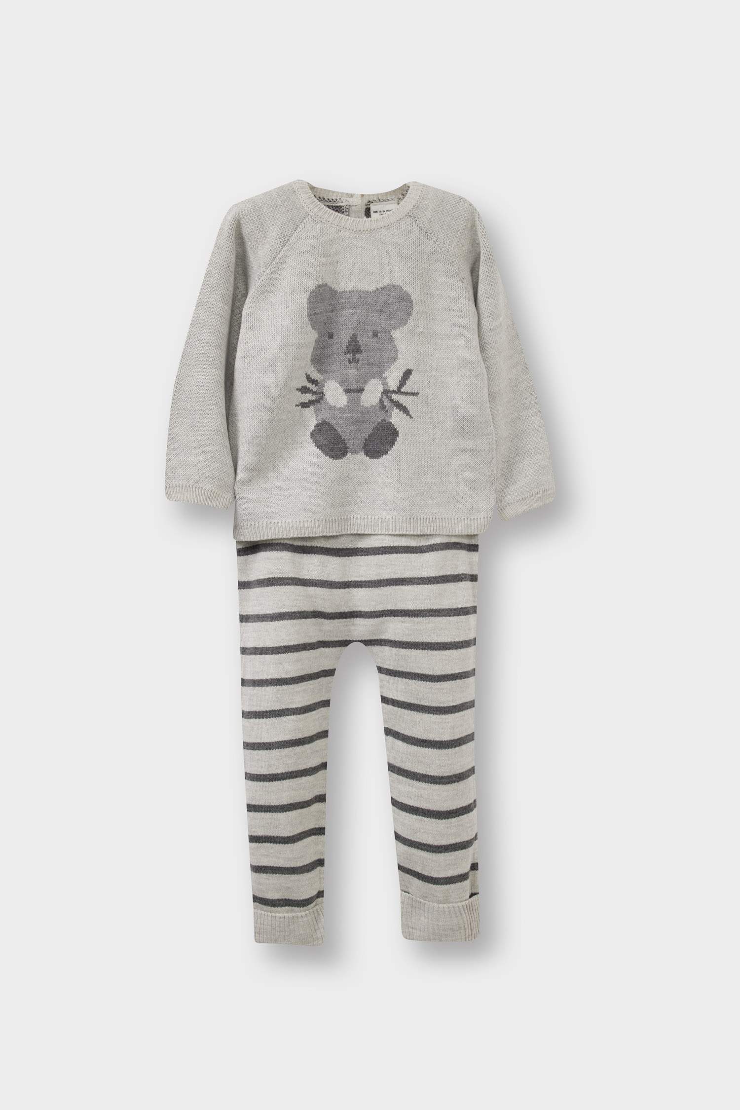 سيت تريكو بيبي ولادي بنطلون وبلوز صوف - قطعتين